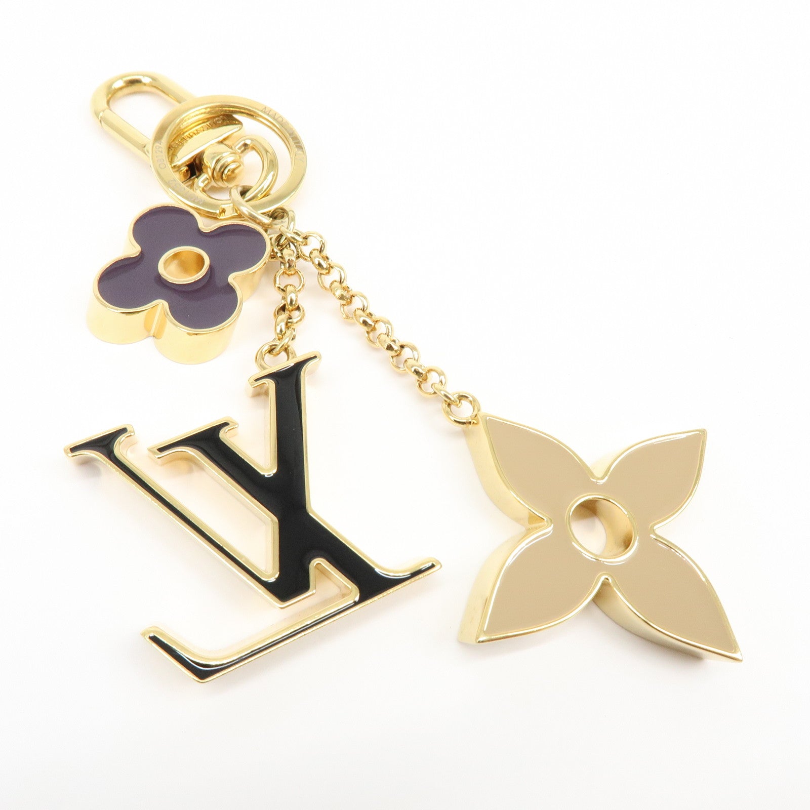 Louis Vuitton Fleur de Monogram Metal Bag Charm Key Charm M01652