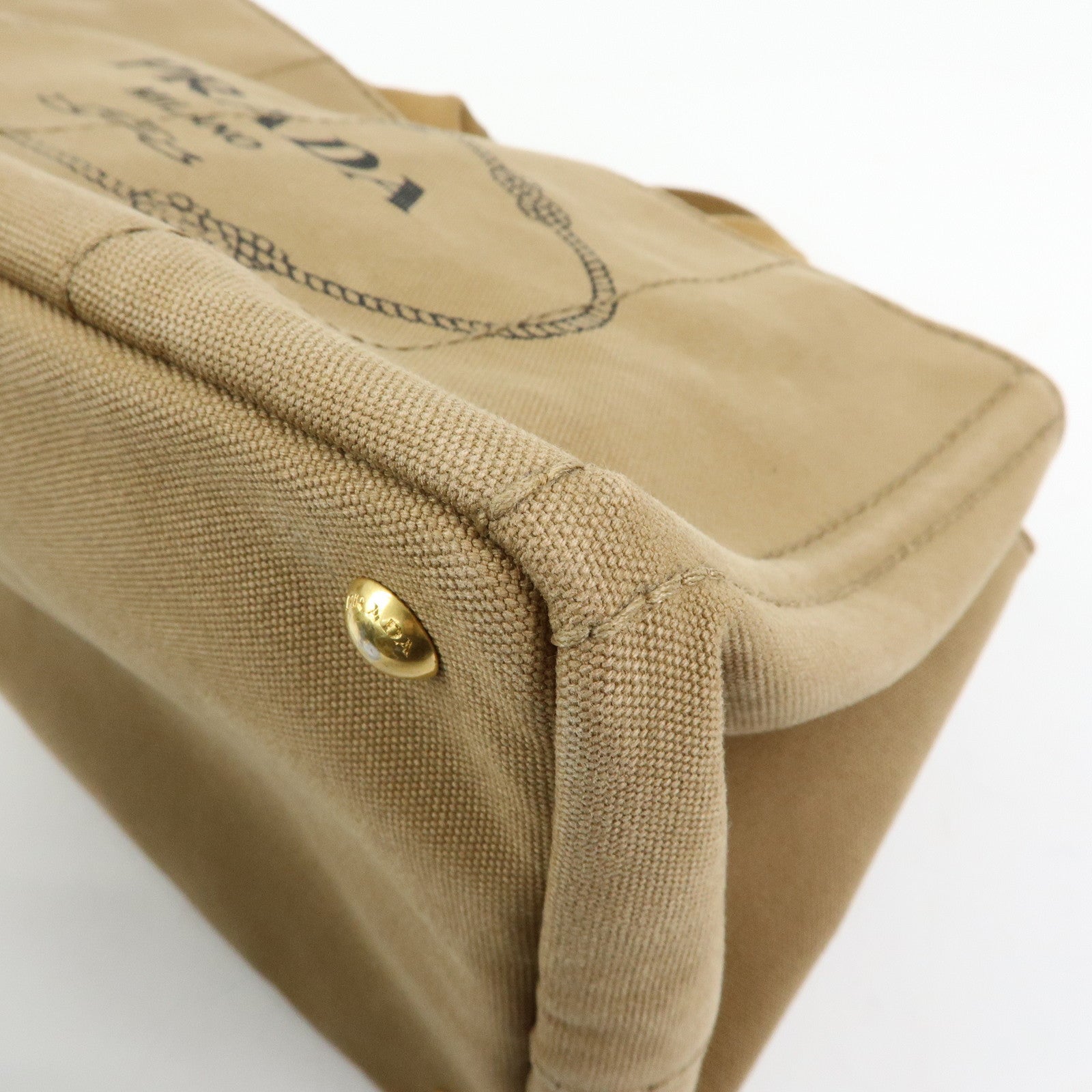 PRADA Triangle Logo CANAPA Canvas 2Way Bag Hand Bag Shoulder Bag