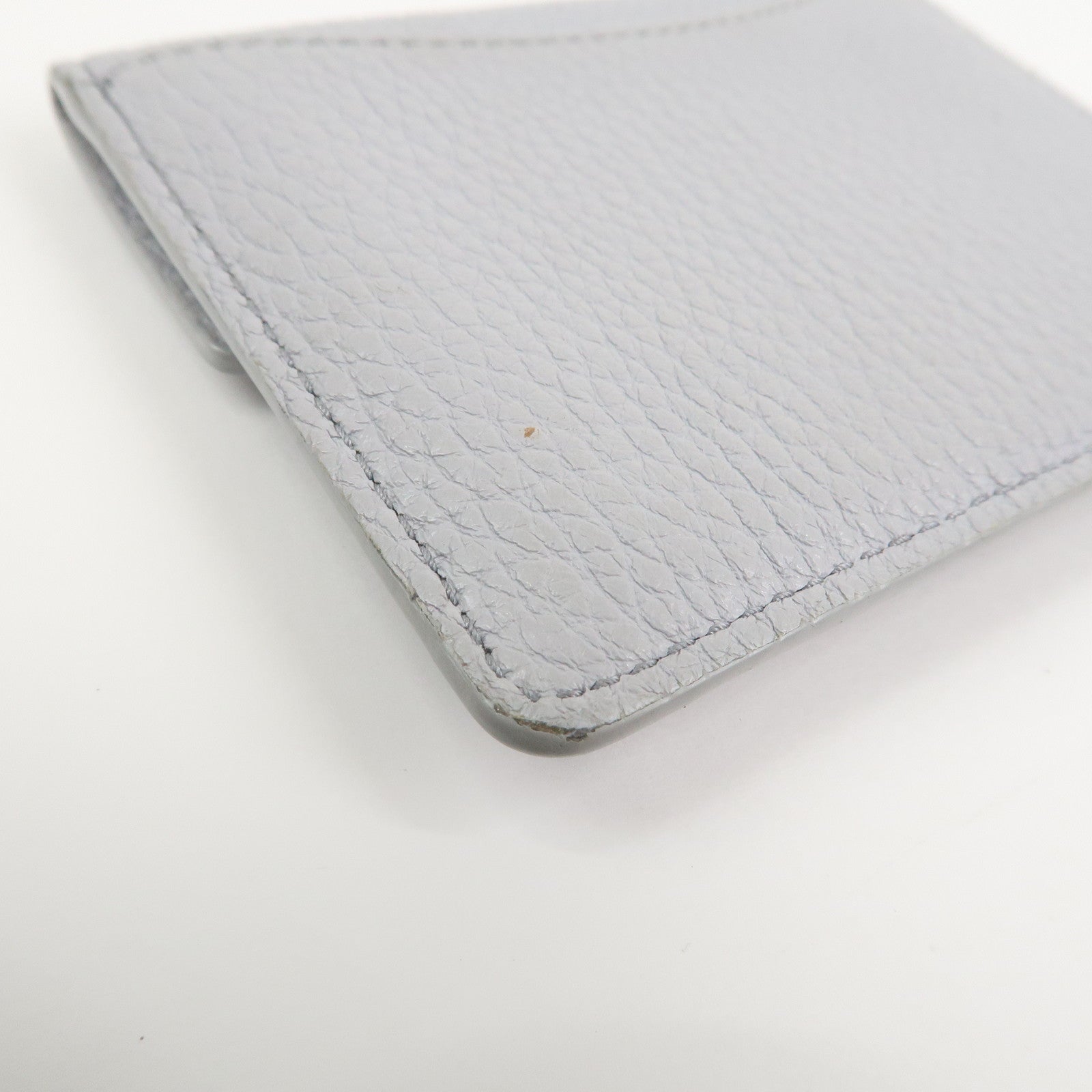 MIU MIU Vitello Daino Leather Card Case Light Blue 5MF031