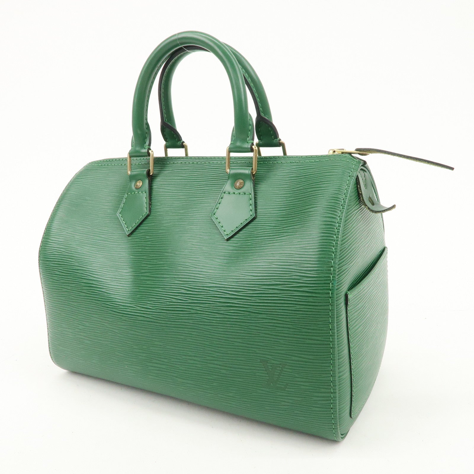 Louis Vuitton Epi Speedy 30 Hand Bag Boston Bag Borneo Green M43004 Used