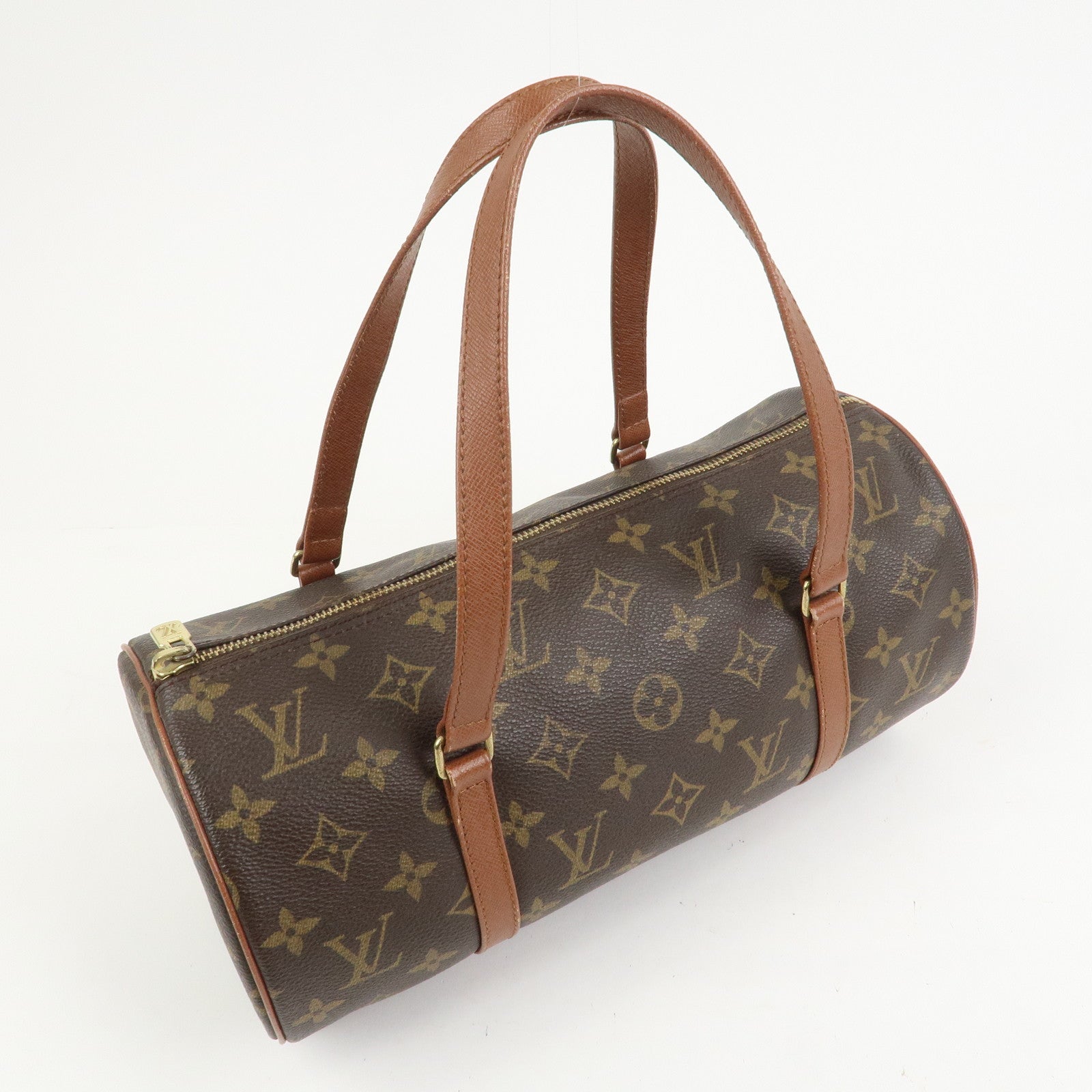 Louis Vuitton Monogram Papillon 30 Hand Bag Brown M51365