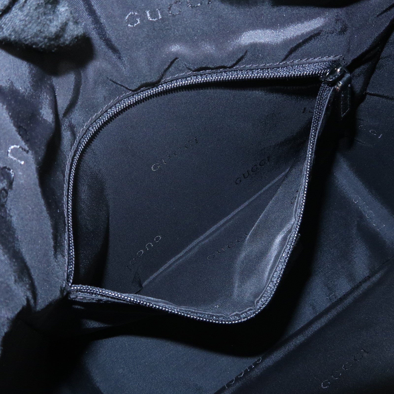 GUCCI Leather Shoulder Bag Hand Bag Black 001・3766