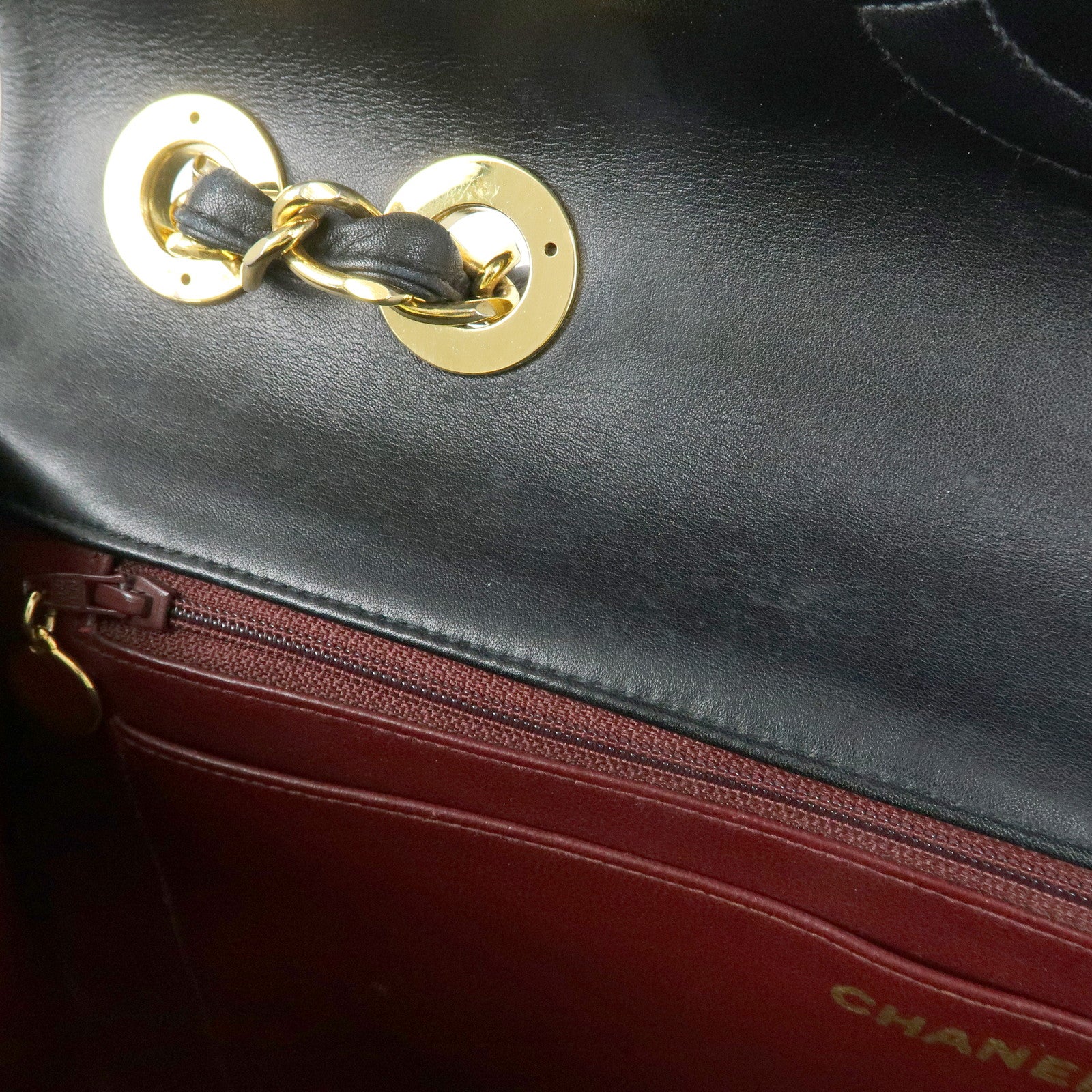 CHANEL Matelasse COCO Mark Chain Lamb Skin Shoulder Bag A01094