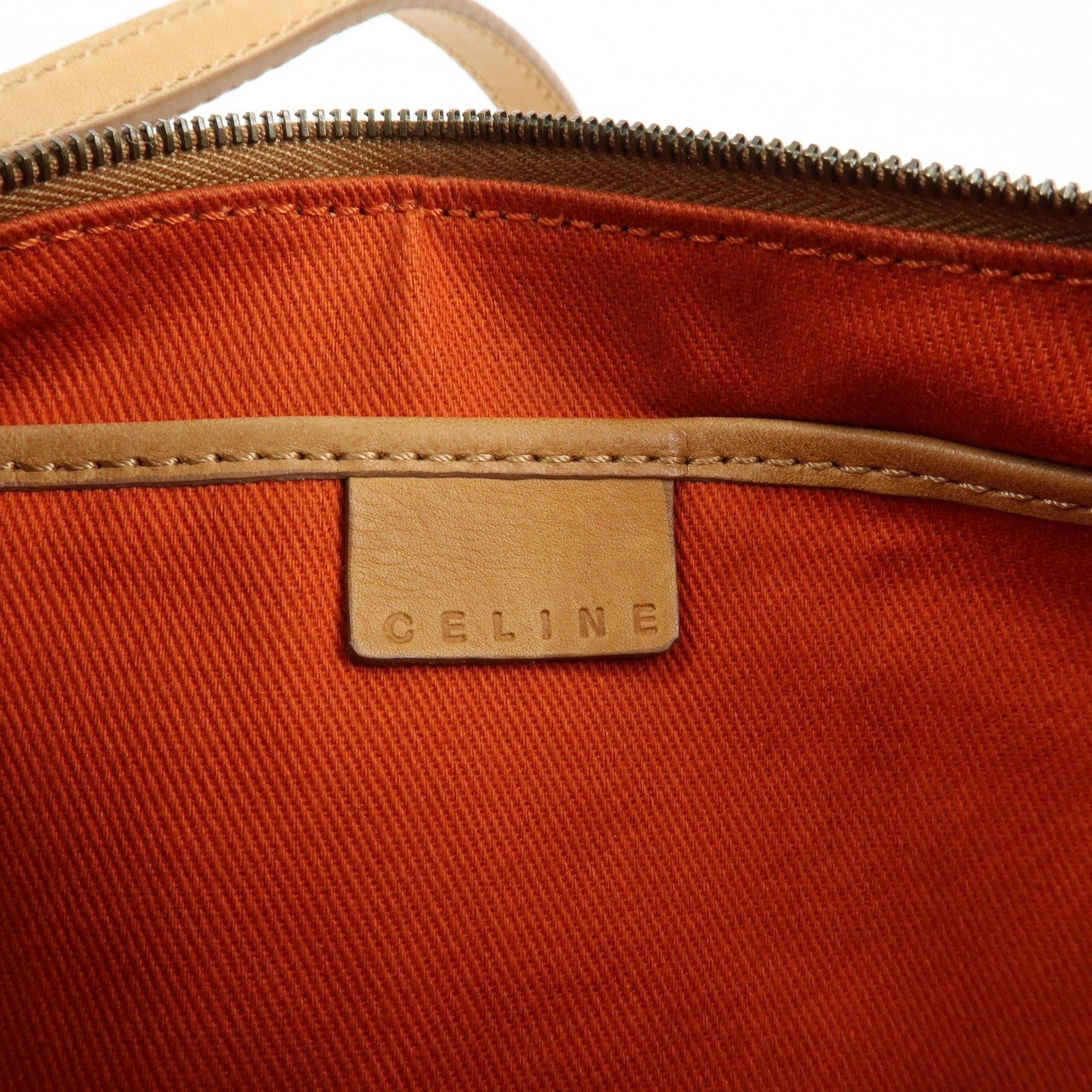 CELINE C Macadam Suede Leather Shoulder Bag Hand Bag Brown