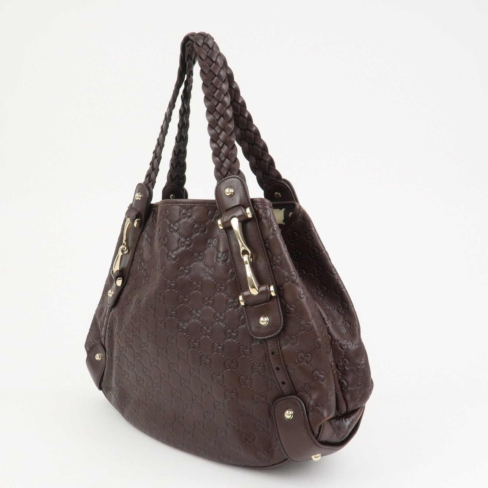 GUCCI Horsebit Guccissima Leather Hand Bag Shoulder Bag 137621