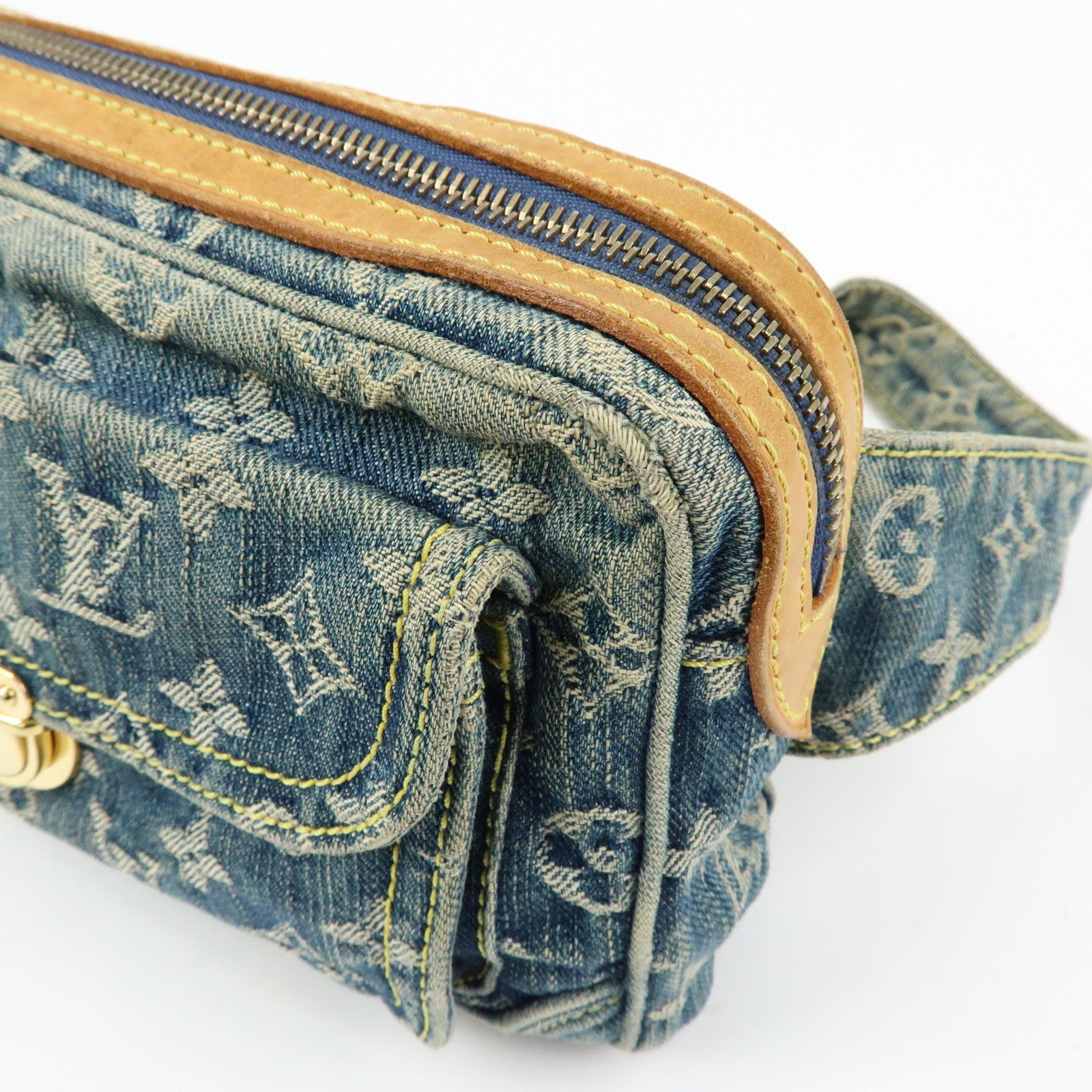 Louis Vuitton Monogram Denim Bum Bag Waist Bag Blue M95347