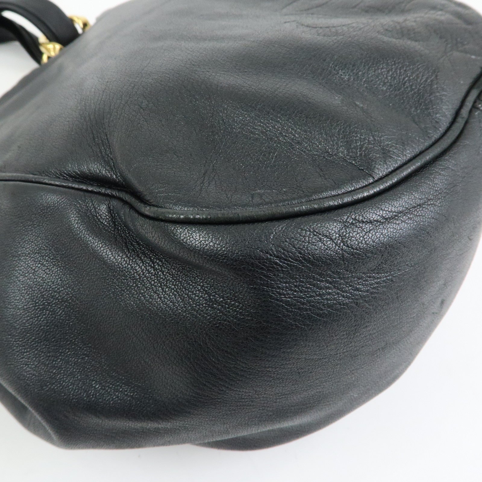 LOEWE Anagram Nappa Leather Hand Bag Shoulder Bag Black