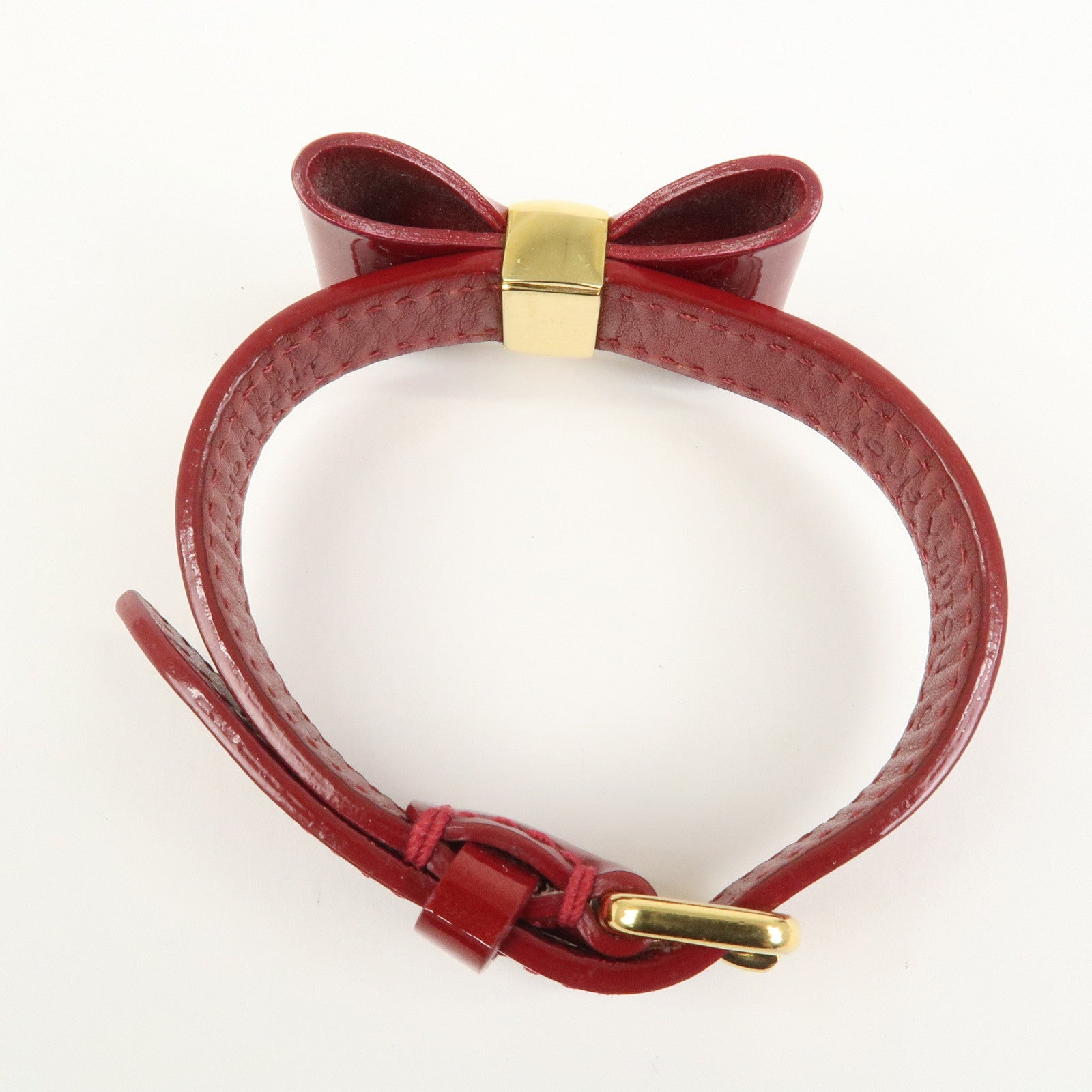 Louis Vuitton Monogram Vernis Bracelet Favorite Red M6618F