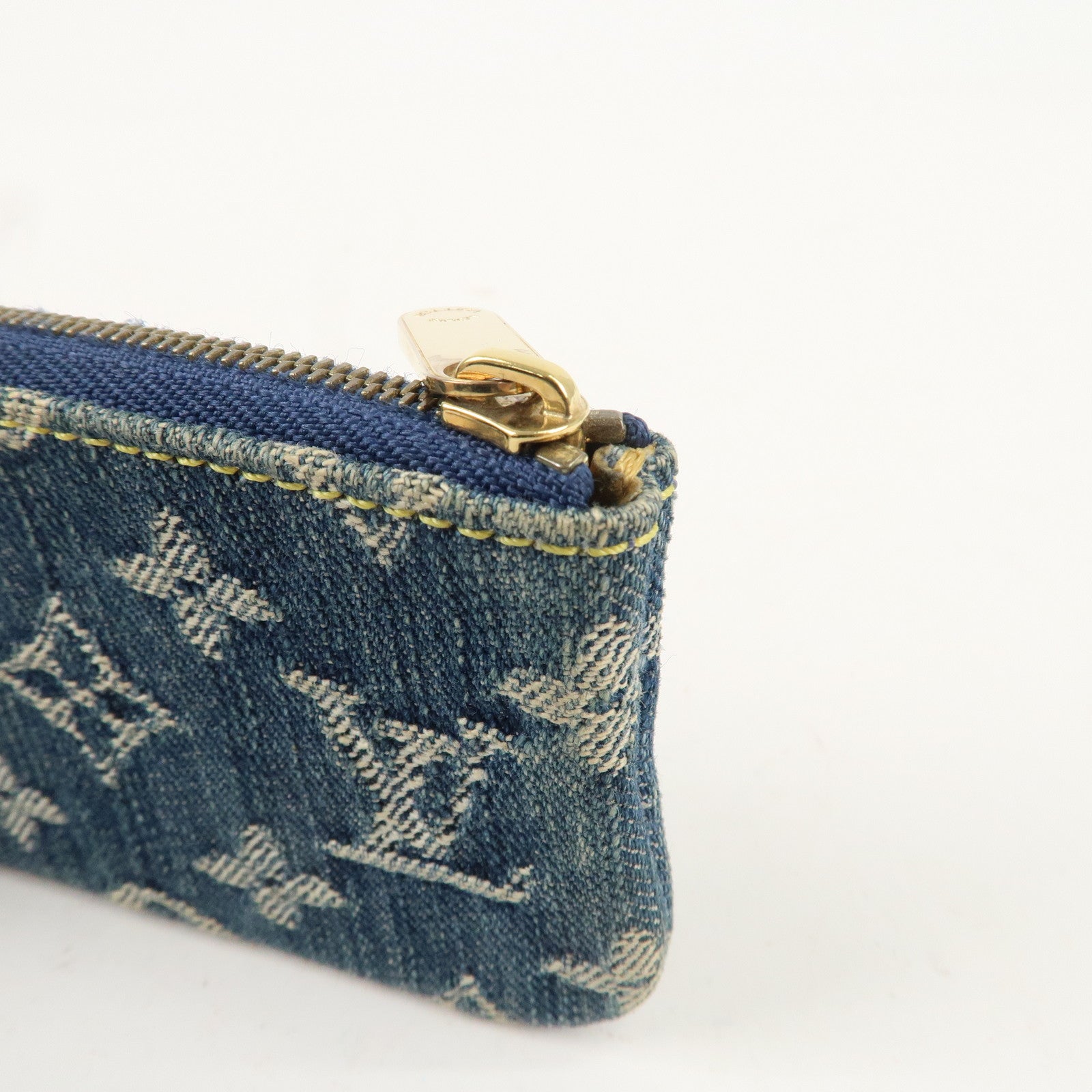 Louis Vuitton Monogram Denim Pochette Cles Coin Case M95343