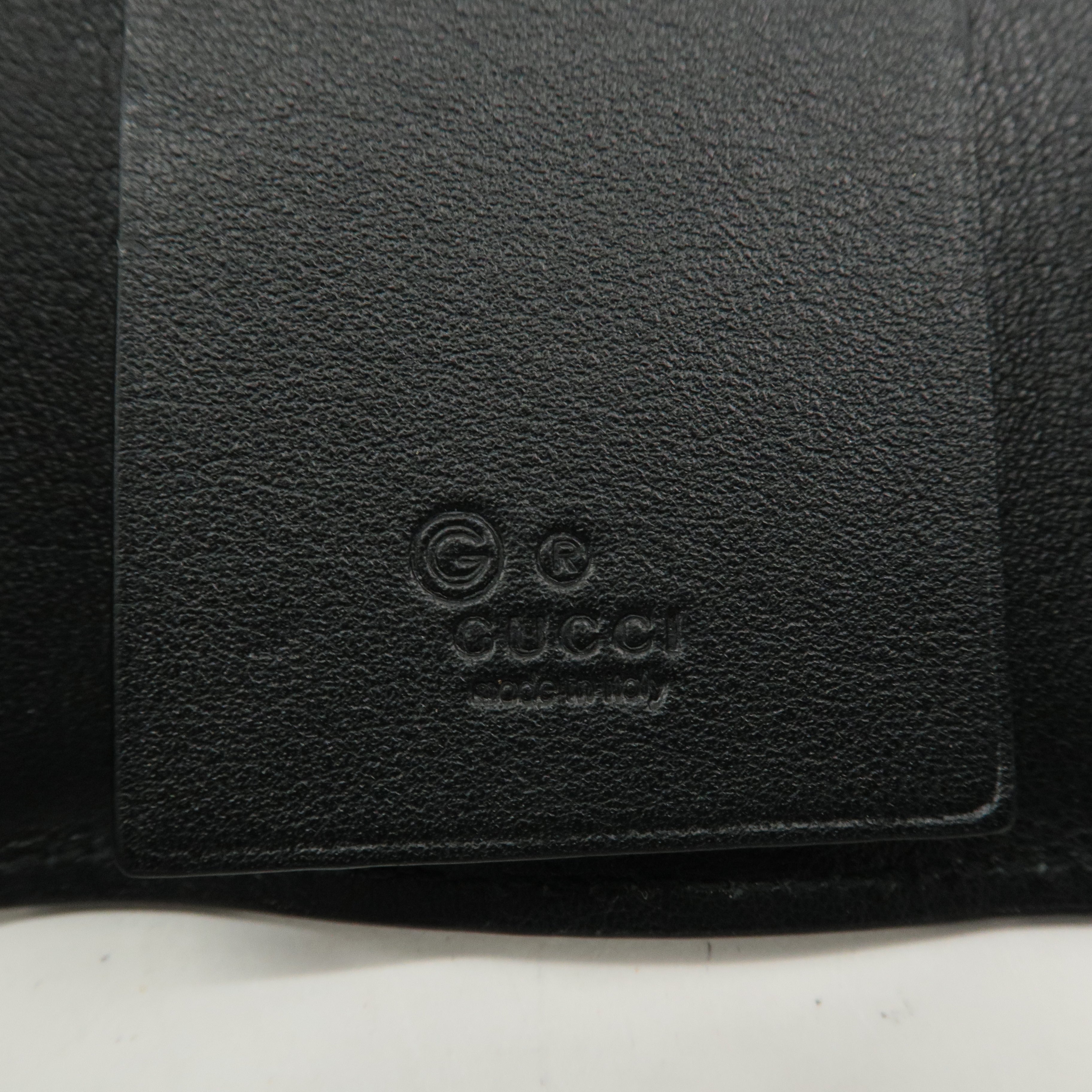 GUCCI Micro Guccissima Leather 6 Key Case Black 150402