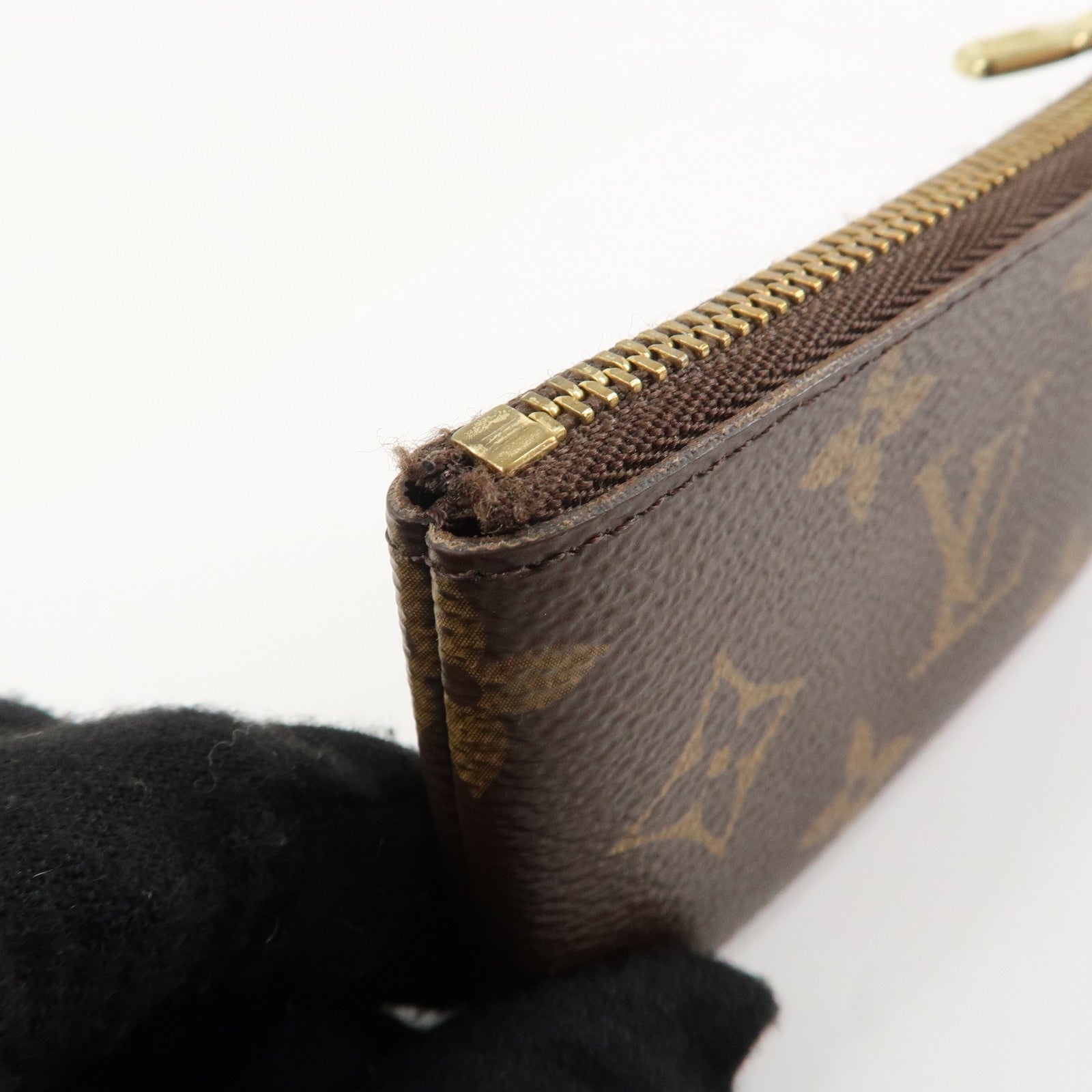 Louis Vuitton Monogram Pochette Cles Coin Case Key Case  M62650 Used