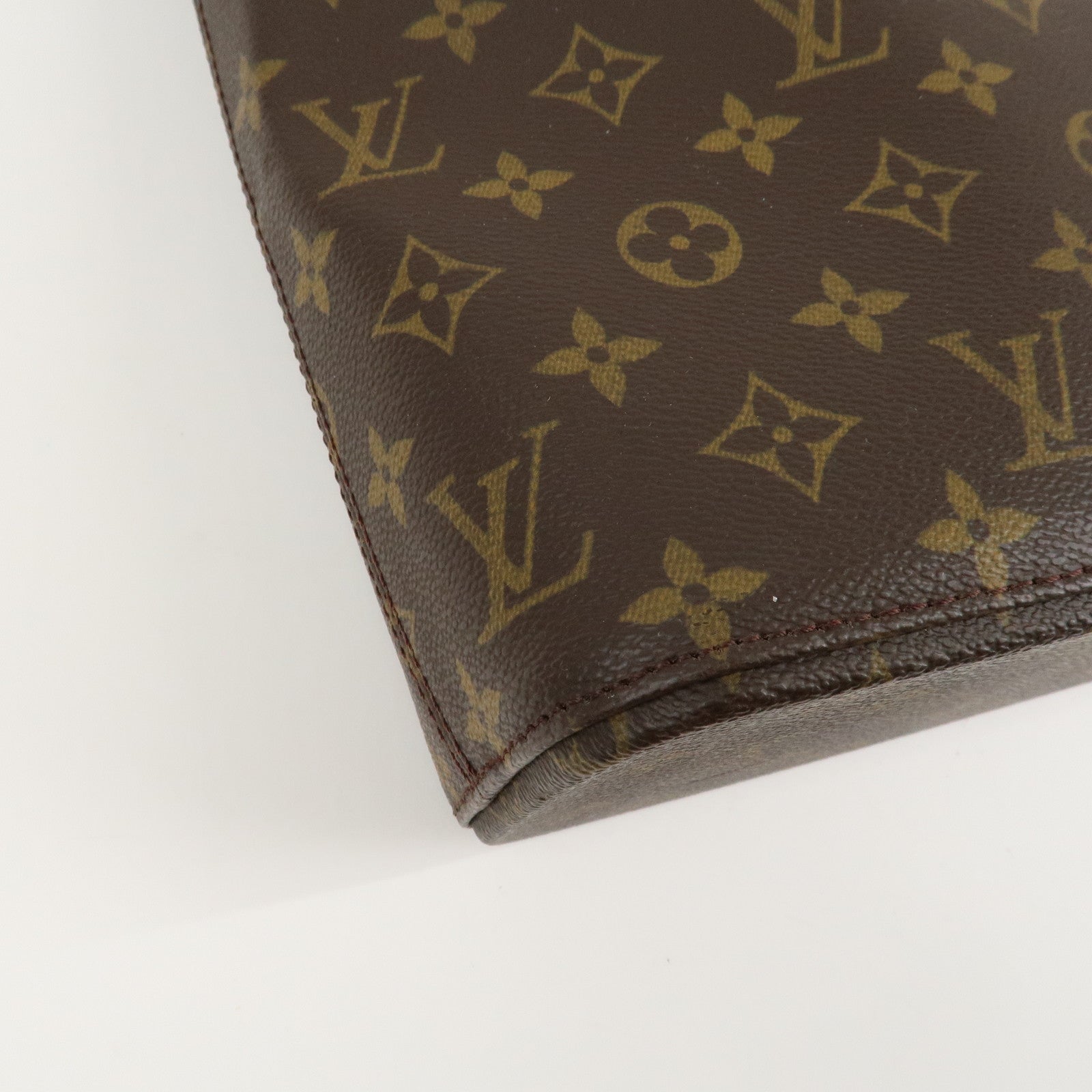 Louis Vuitton Monogram Luco Tote Bag Hand Bag Brown M51155 Used