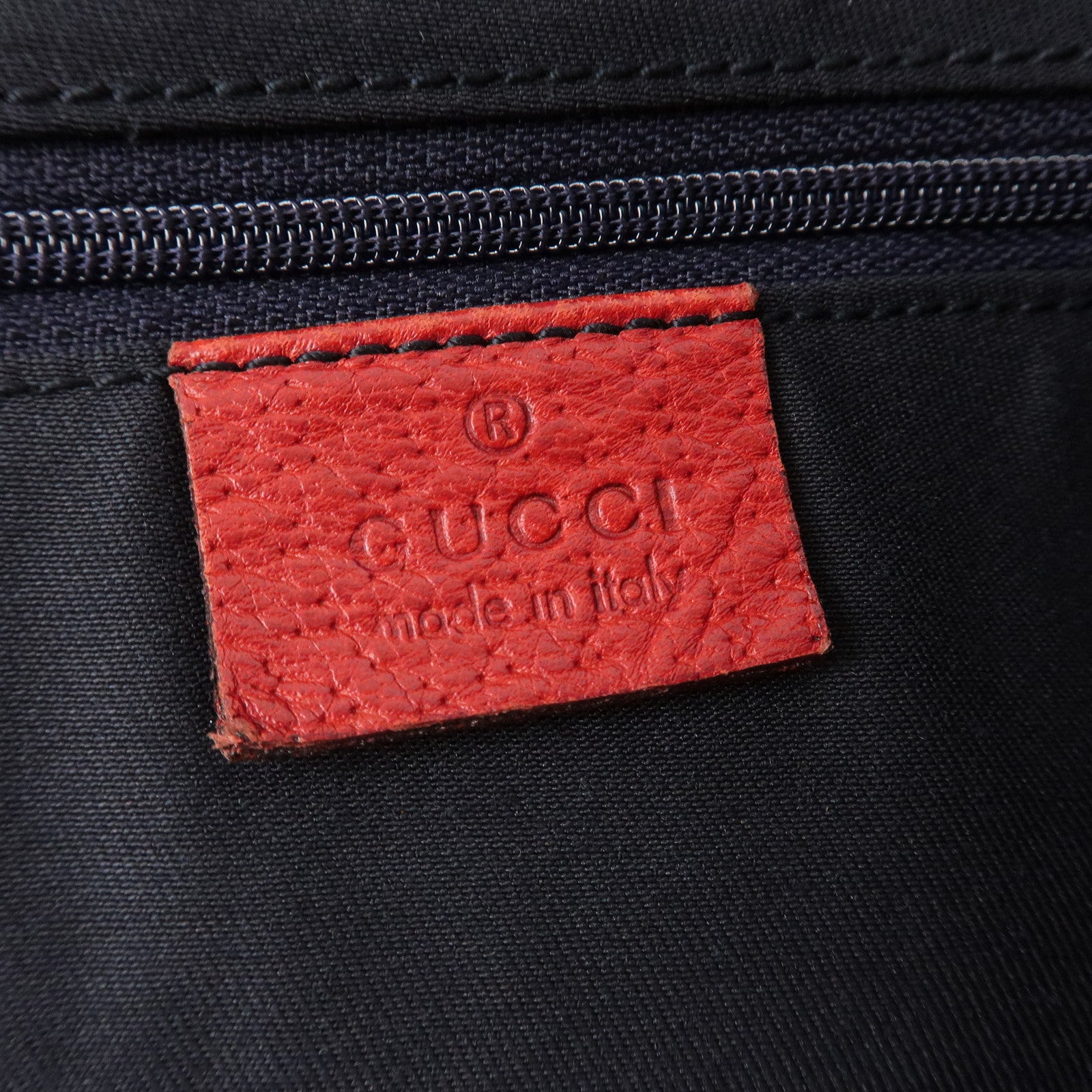 GUCCI Abbey GG Canvas Leather Tote Bag Shoulder Bag Navy Red 130736 Used