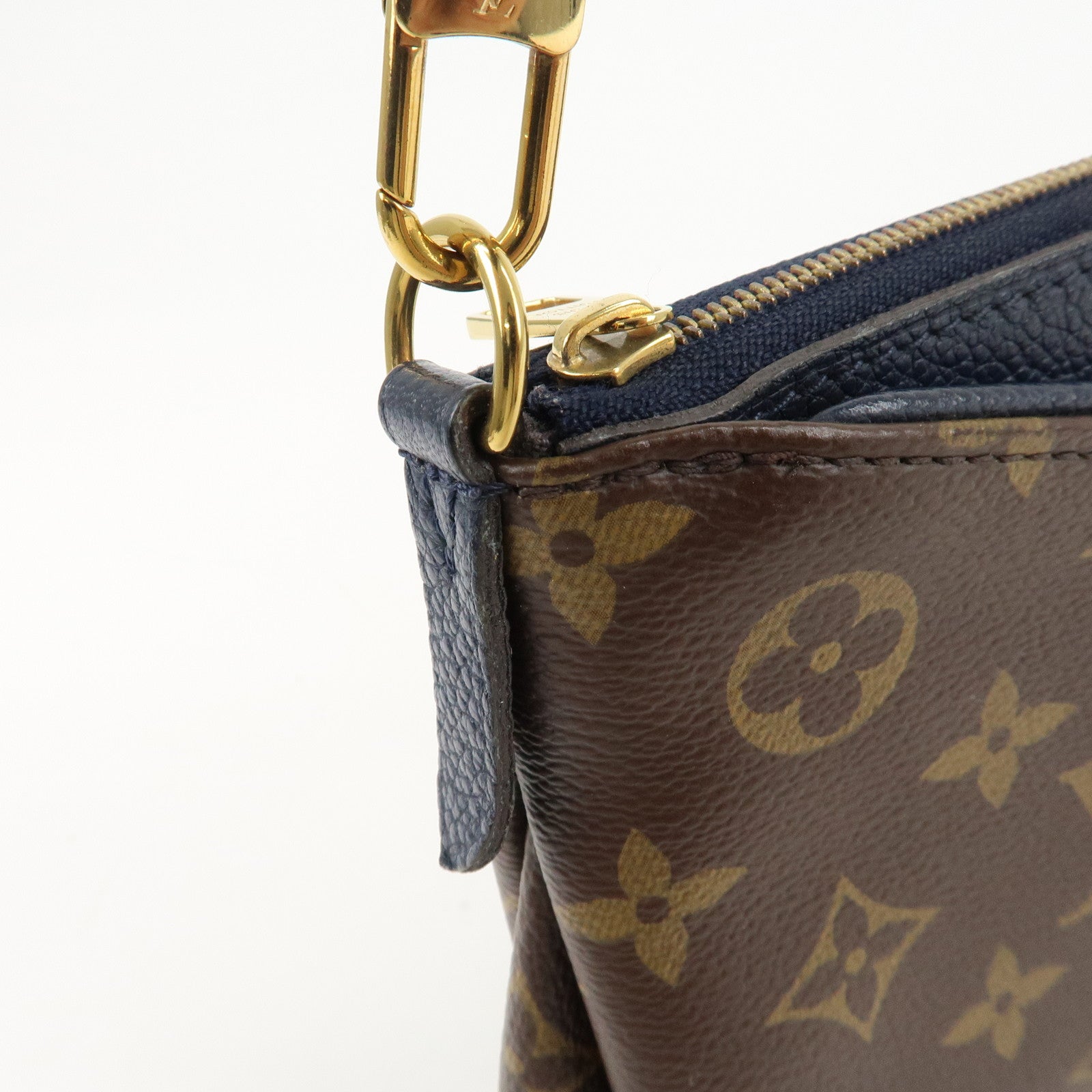 Louis Vuitton Monogram Pallas Clutch Bag Hand Bag Shoulder Strap