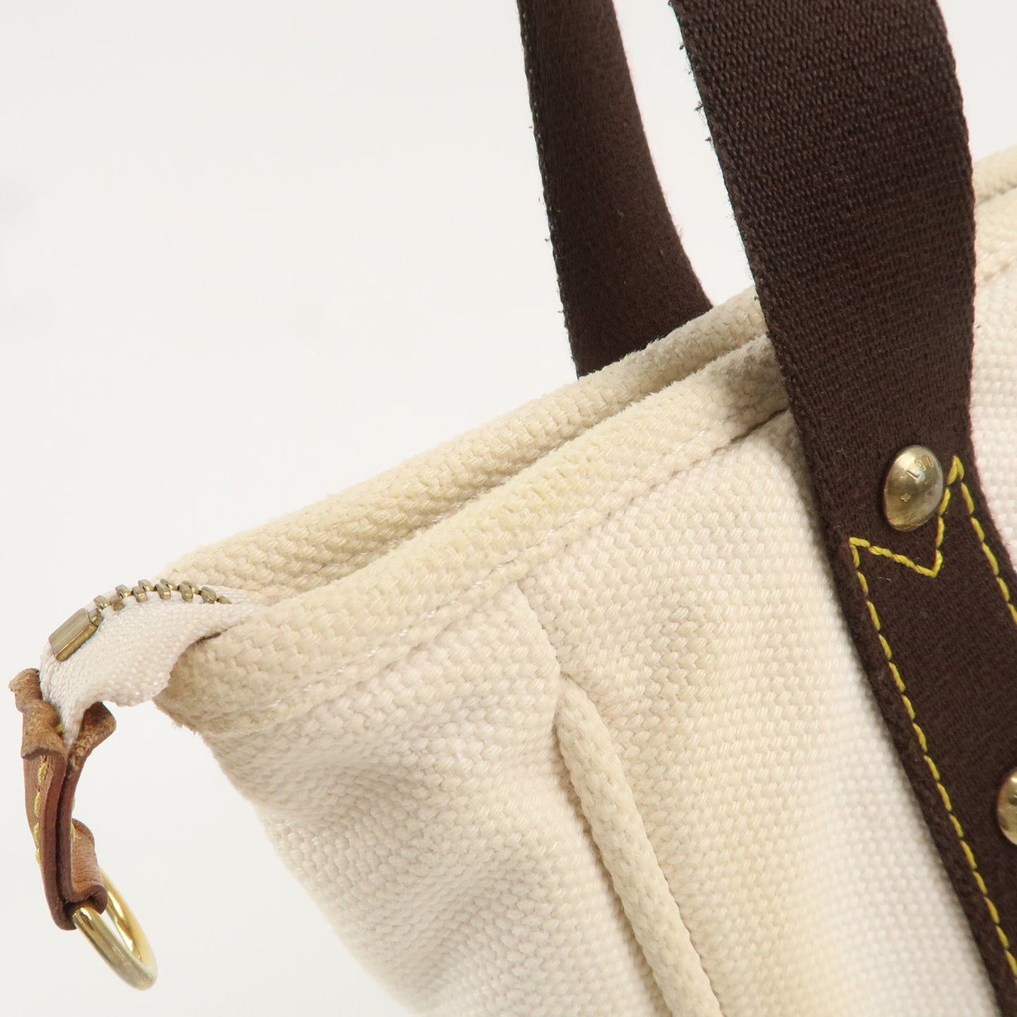Louis Vuitton Antigua Cabas MM Tote Bag Hand Bag Ecru M40036