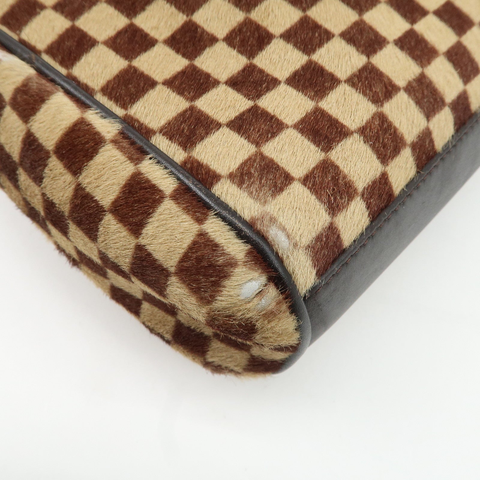 Louis Vuitton Damier Sauvage Lion Hand Bag Beige Brown M92131