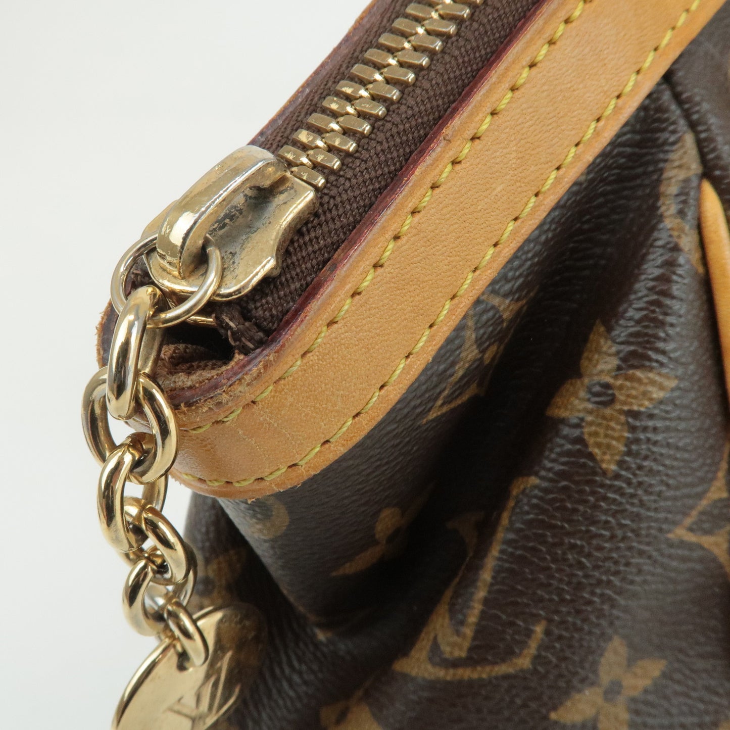 Louis Vuitton Monogram Tivoli PM Hand Bag Brown M40143