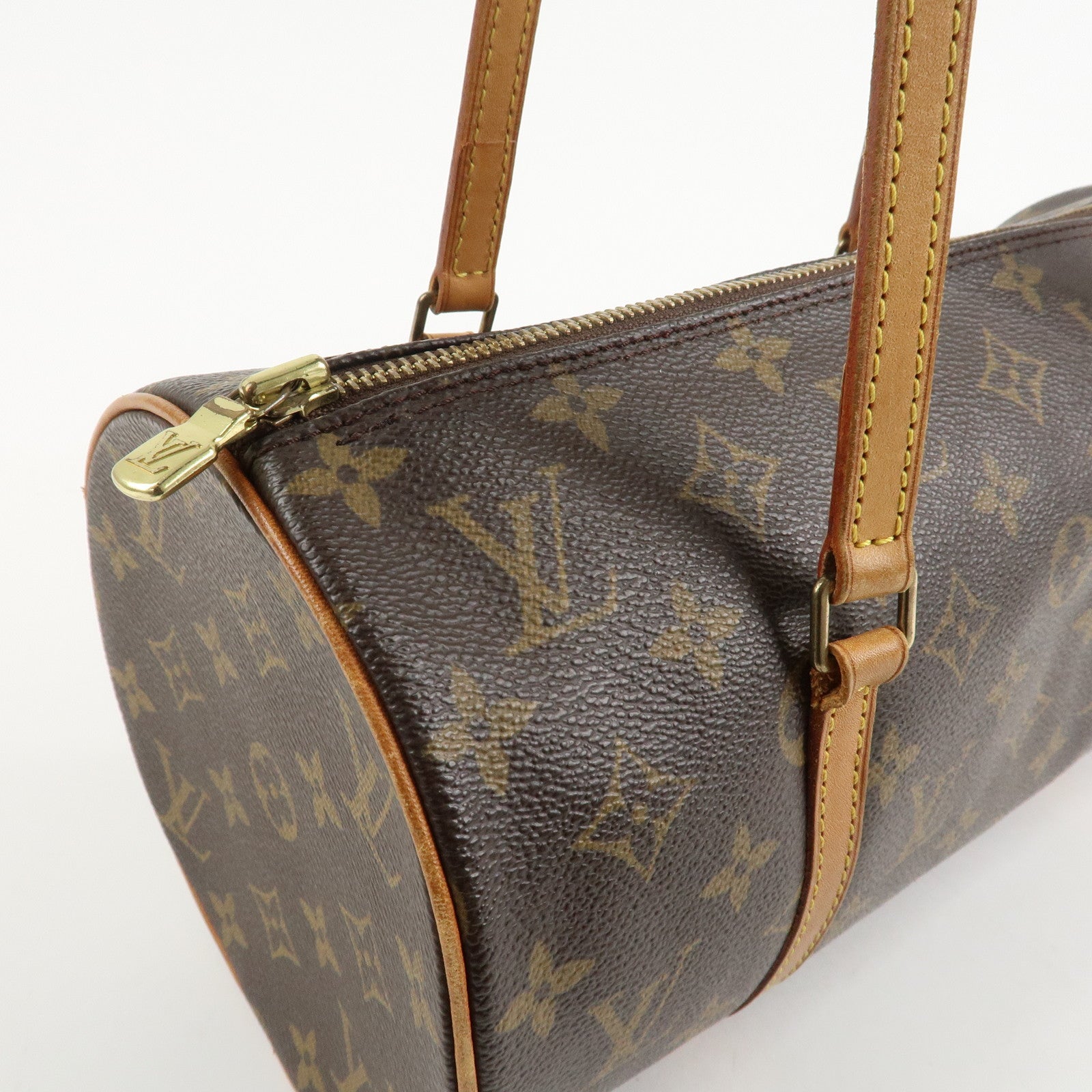 Louis Vuitton Monogram Papillon 30 Hand Bag Brown M51385 Used