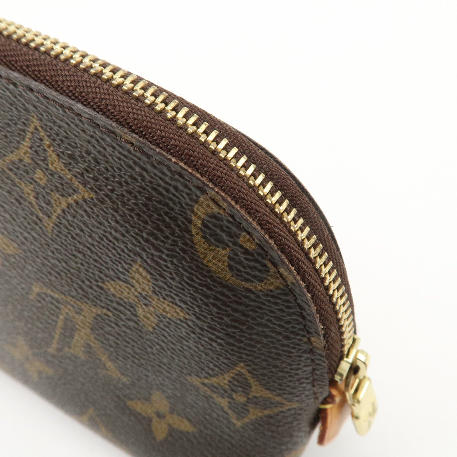 Louis Vuitton Monogram Pochette Cosmetic Pouch Brown M47515 Used