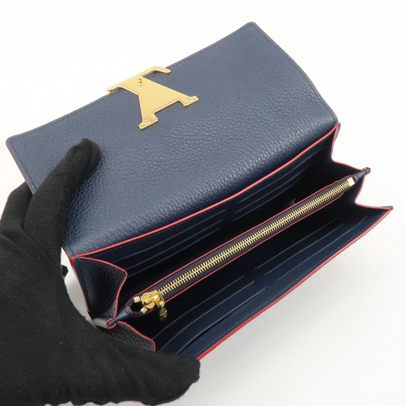 Louis Vuitton Portefeuille Capucines Long Wallet Navy M63739