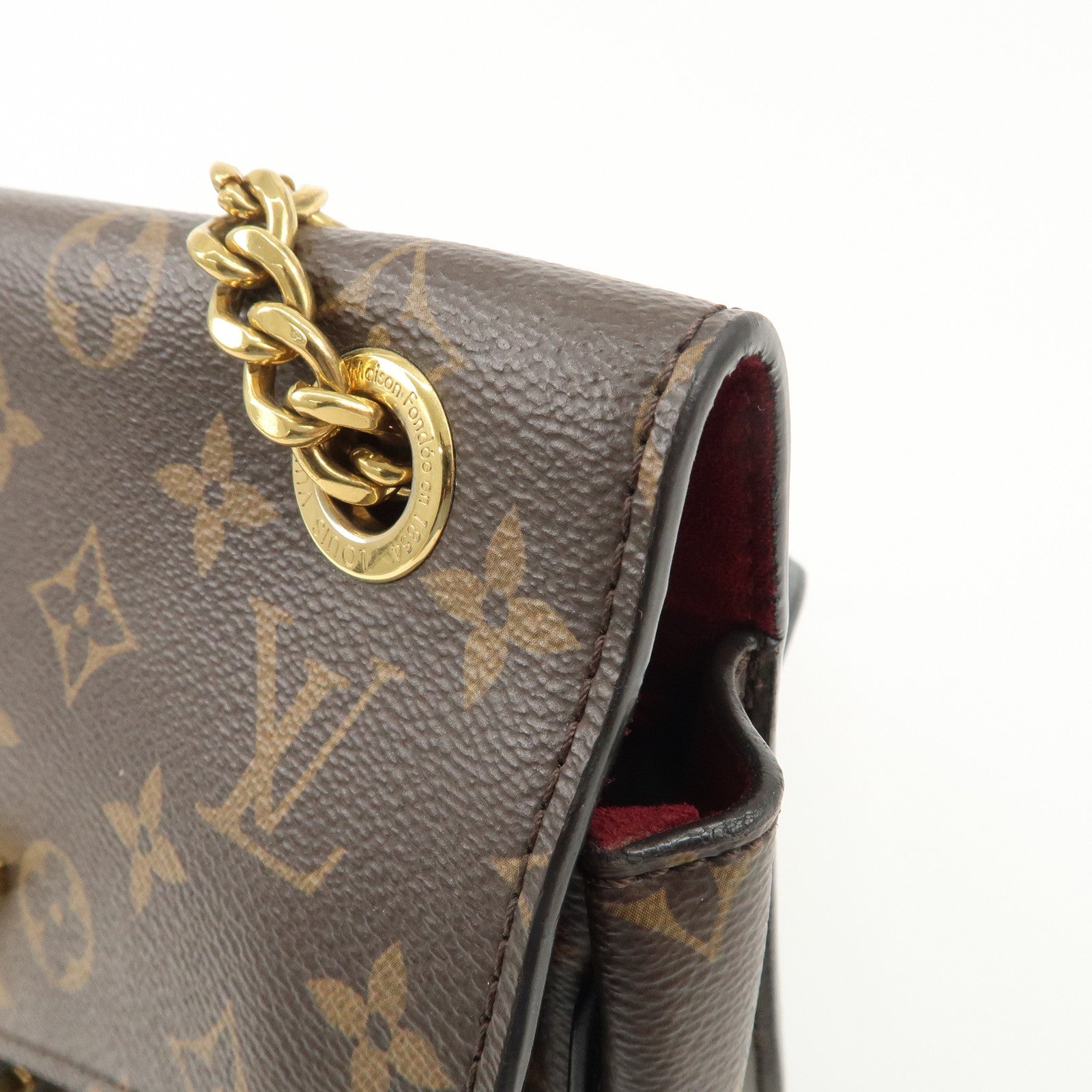 Authc Louis Vuitton Monogram Passy Crossbody Chain Shoulder Bag M45592 Used