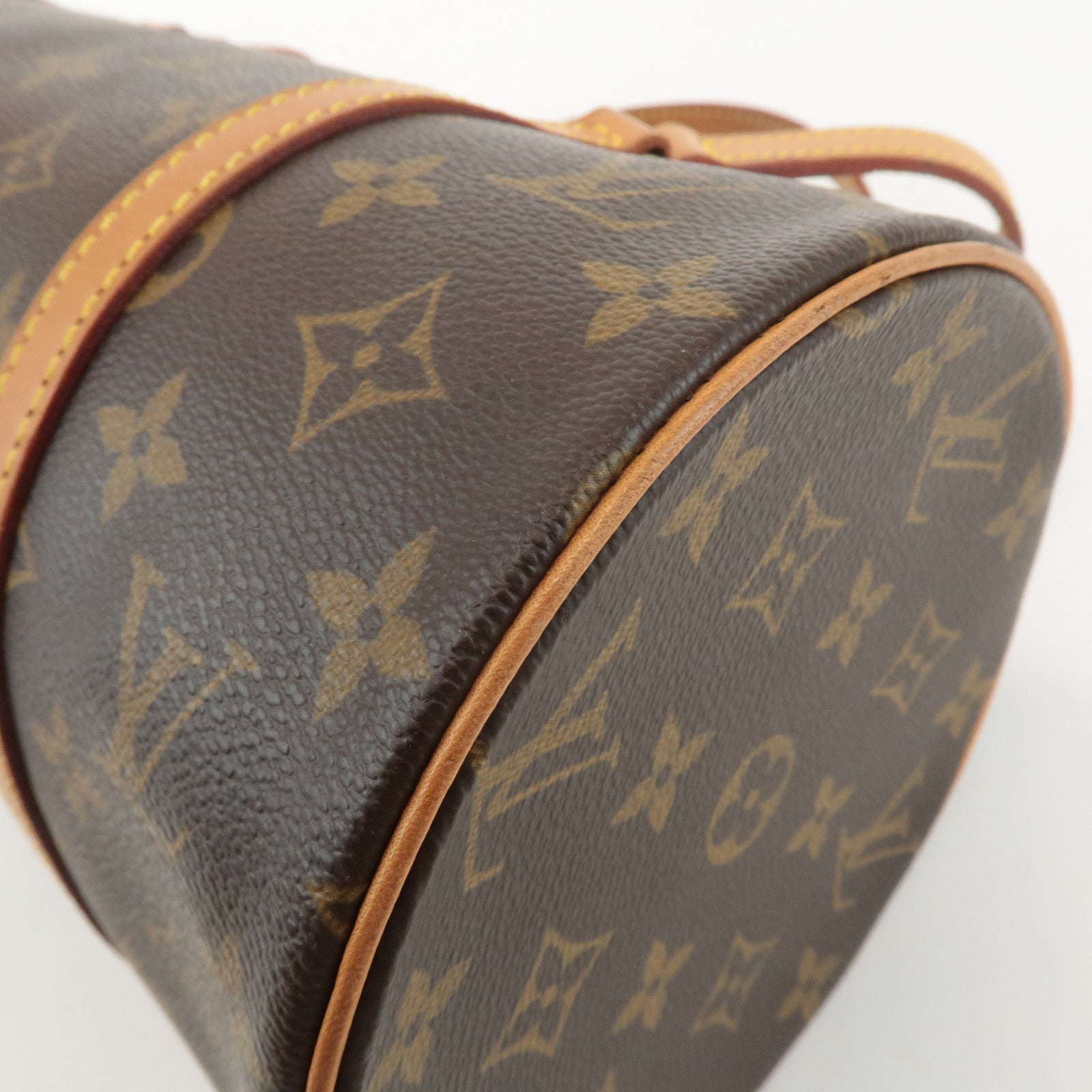 Louis Vuitton Monogram Papillon 30 Hand Bag New Style Brown M51385 Used