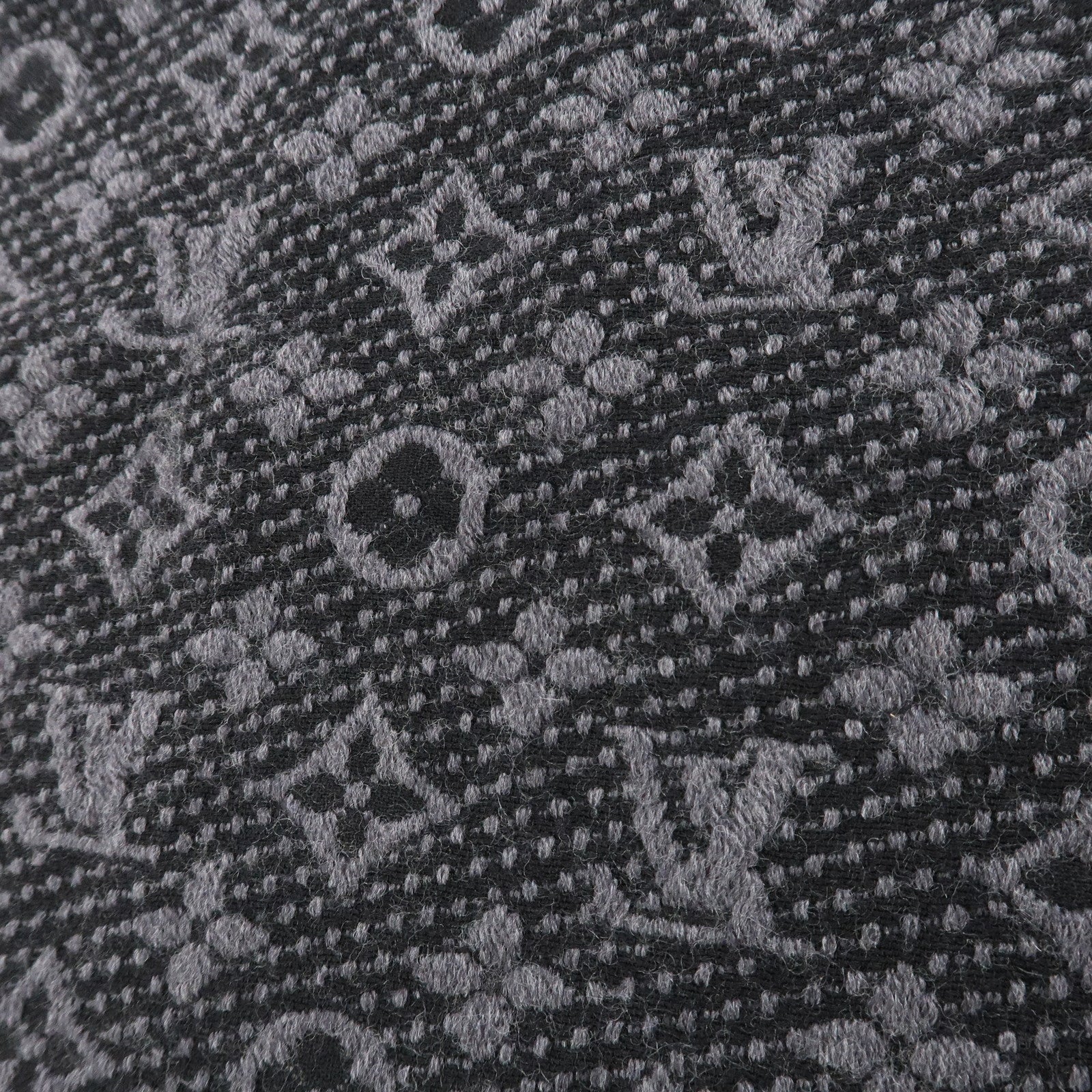 Louis Vuitton Monogram Echarpe Classic 100% Wool Knit Scarf M78526 Used