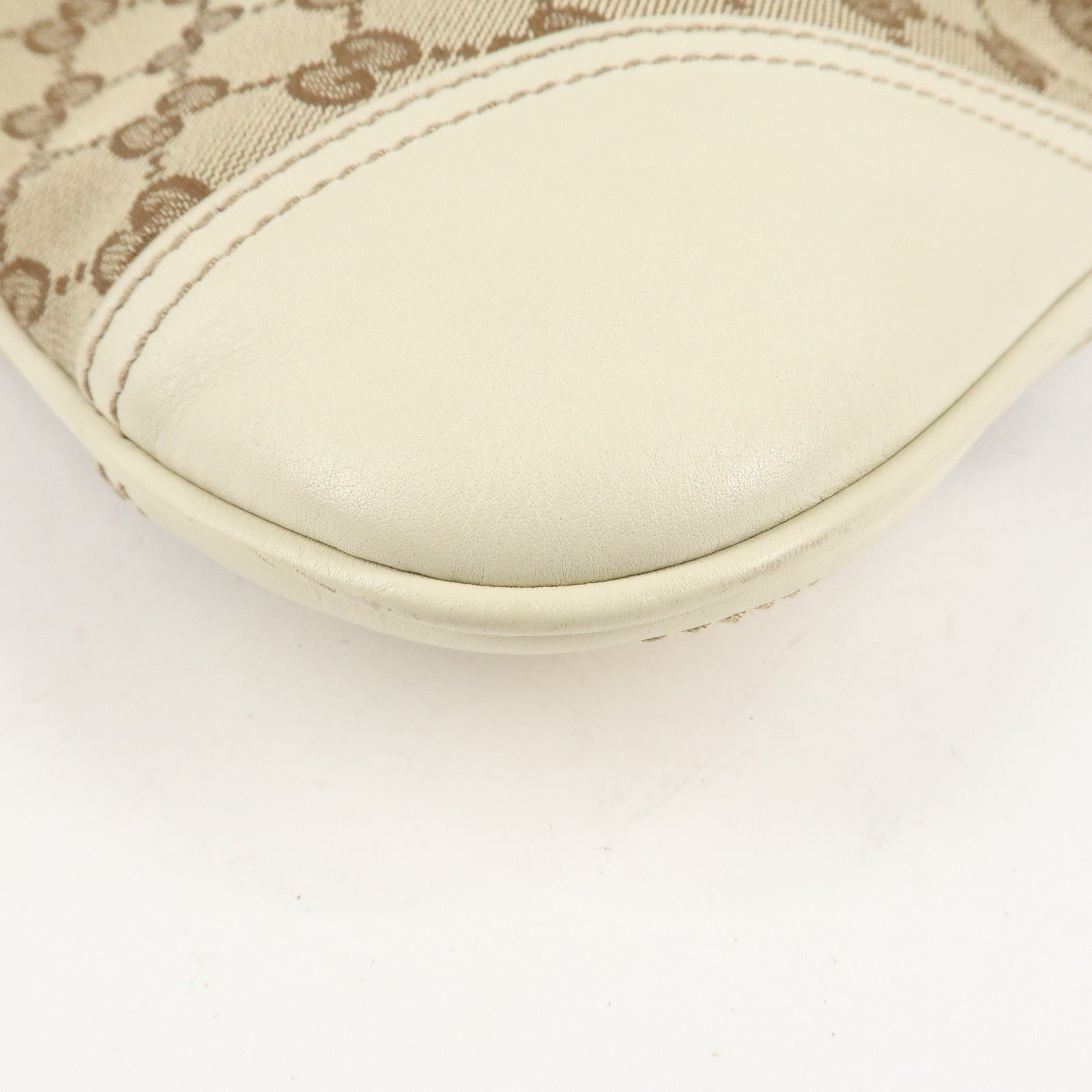 GUCCI New Britt GG Canvas Leather Shoulder Bag Beige Ivory 169947