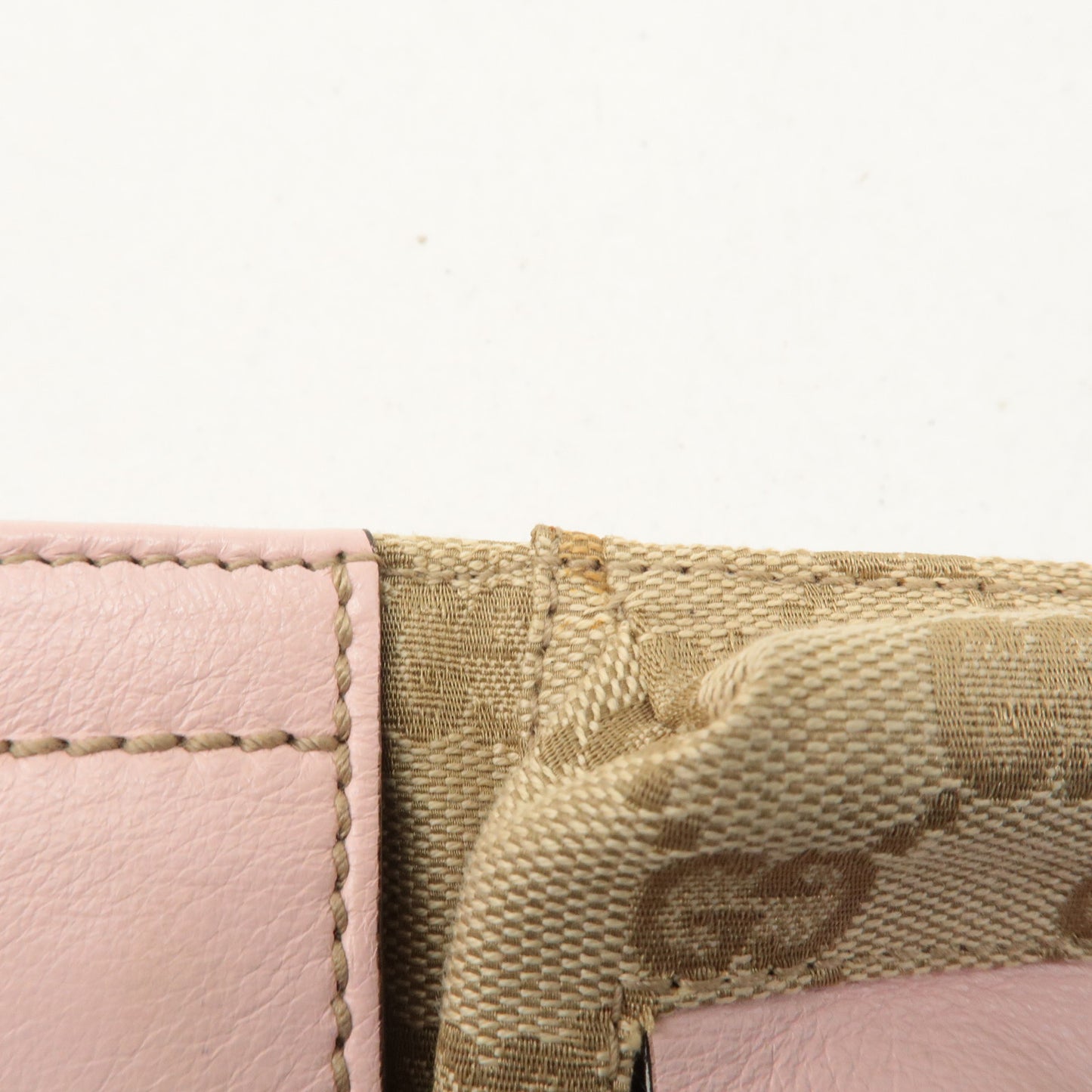 GUCCI GG Canvas Leather Waist Bag Crossbody Bag Beige Pink 28566