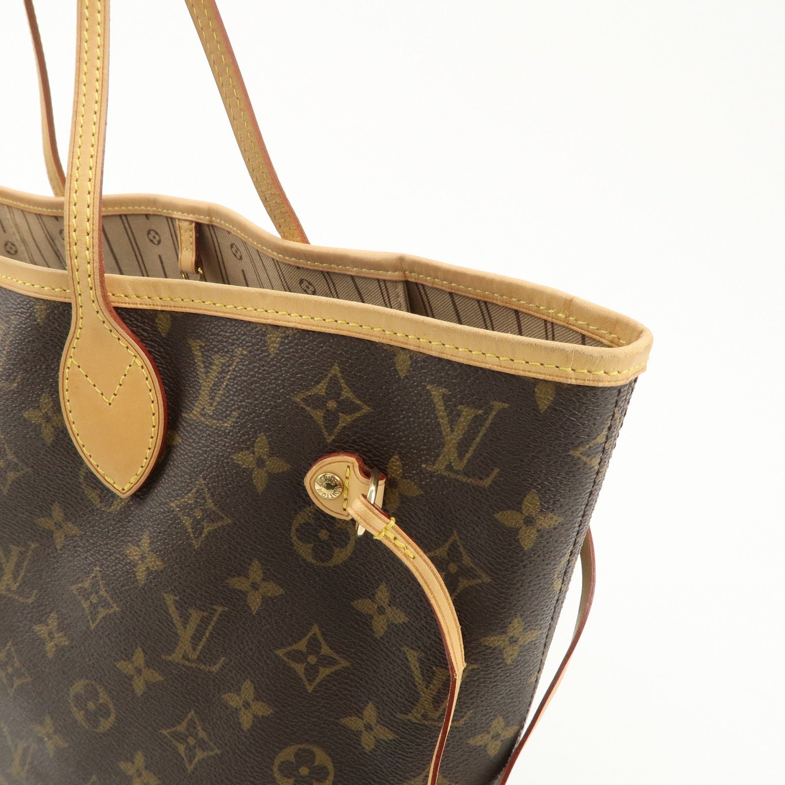 Louis Vuitton Monogram Neverfull MM Tote Bag Brown M40156 Used