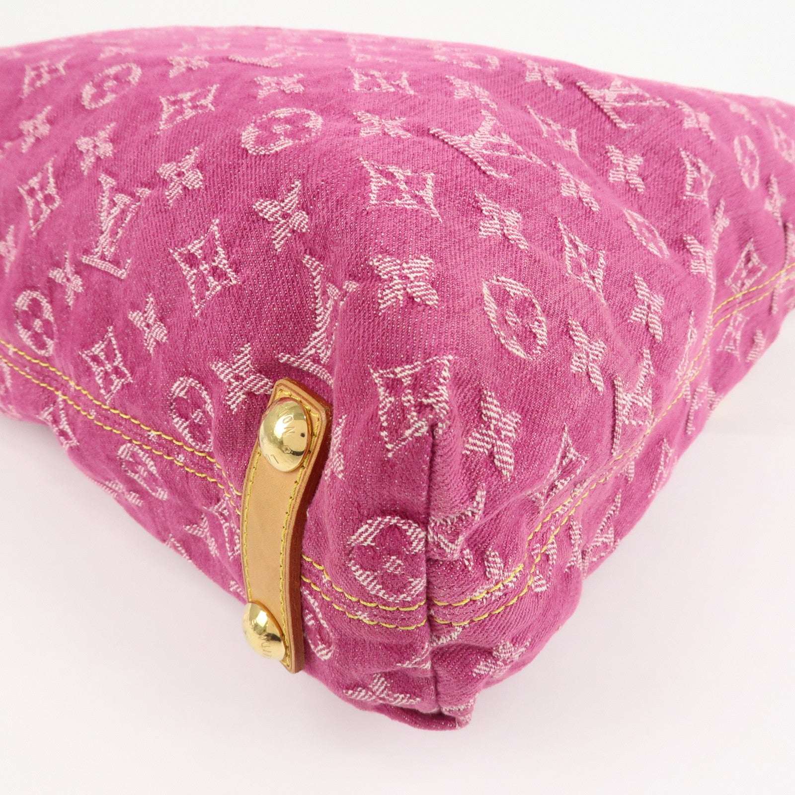 Louis Vuitton Monogram Denim Baggy GM Shoulder Bag Fuchsia M95210 Used