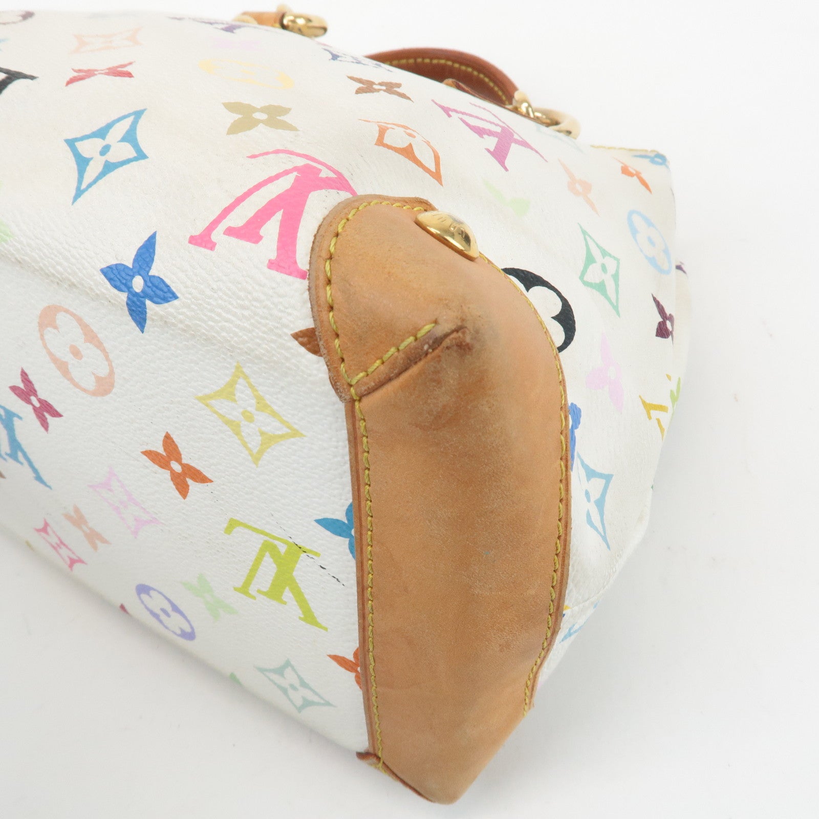 Louis Vuitton Monogram Multicolor Audra Hand Bag Blanc M40047 Used