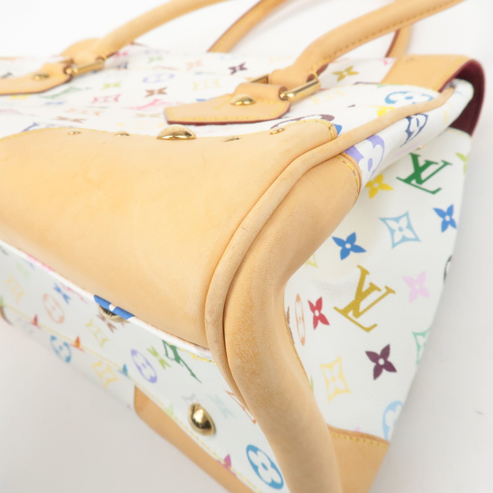 Louis Vuitton Monogram Multicolor Beverly GM Hand Bag Blanc M40201 Used
