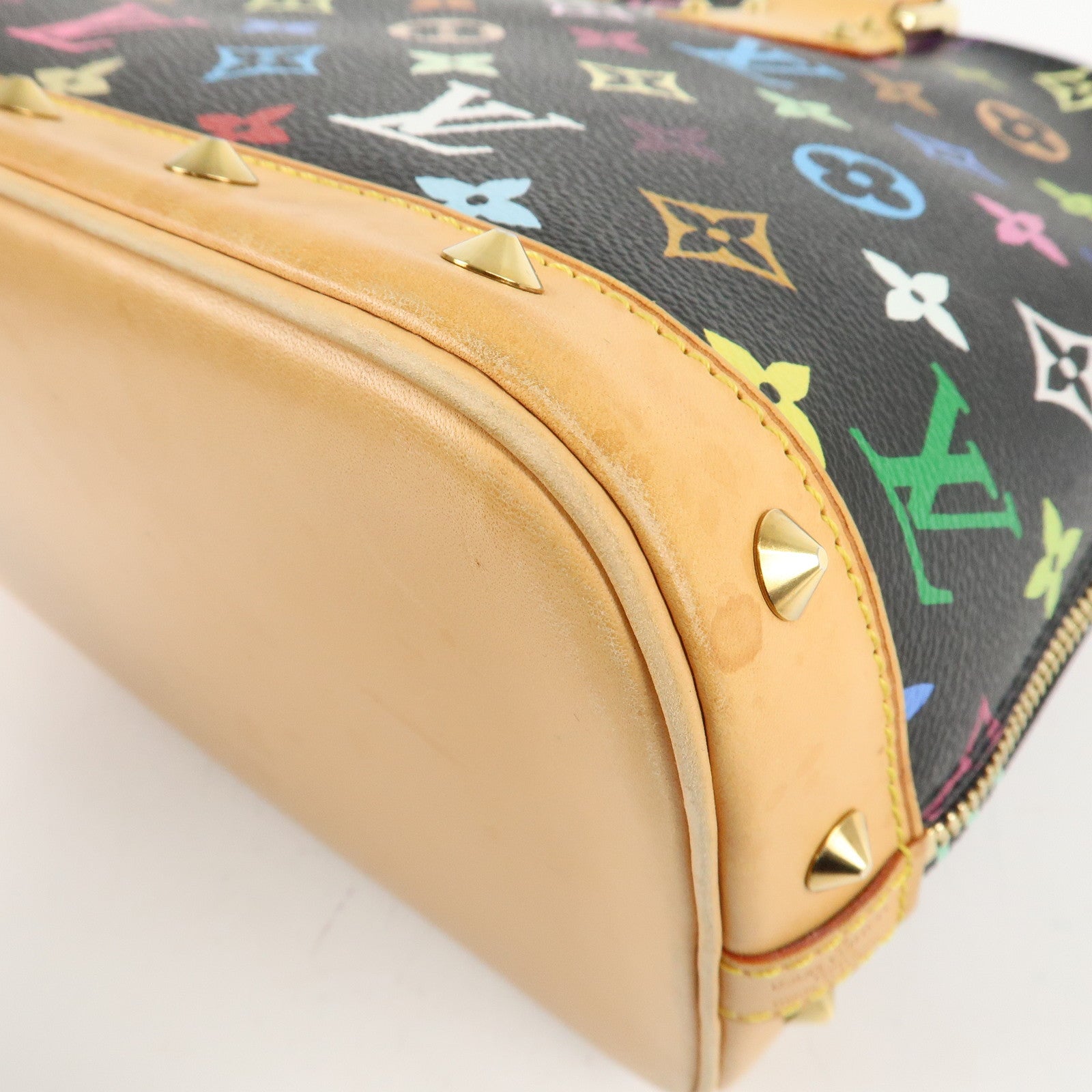 Louis Vuitton Monogram Multi Color Alma Hand Bag Noir M92646