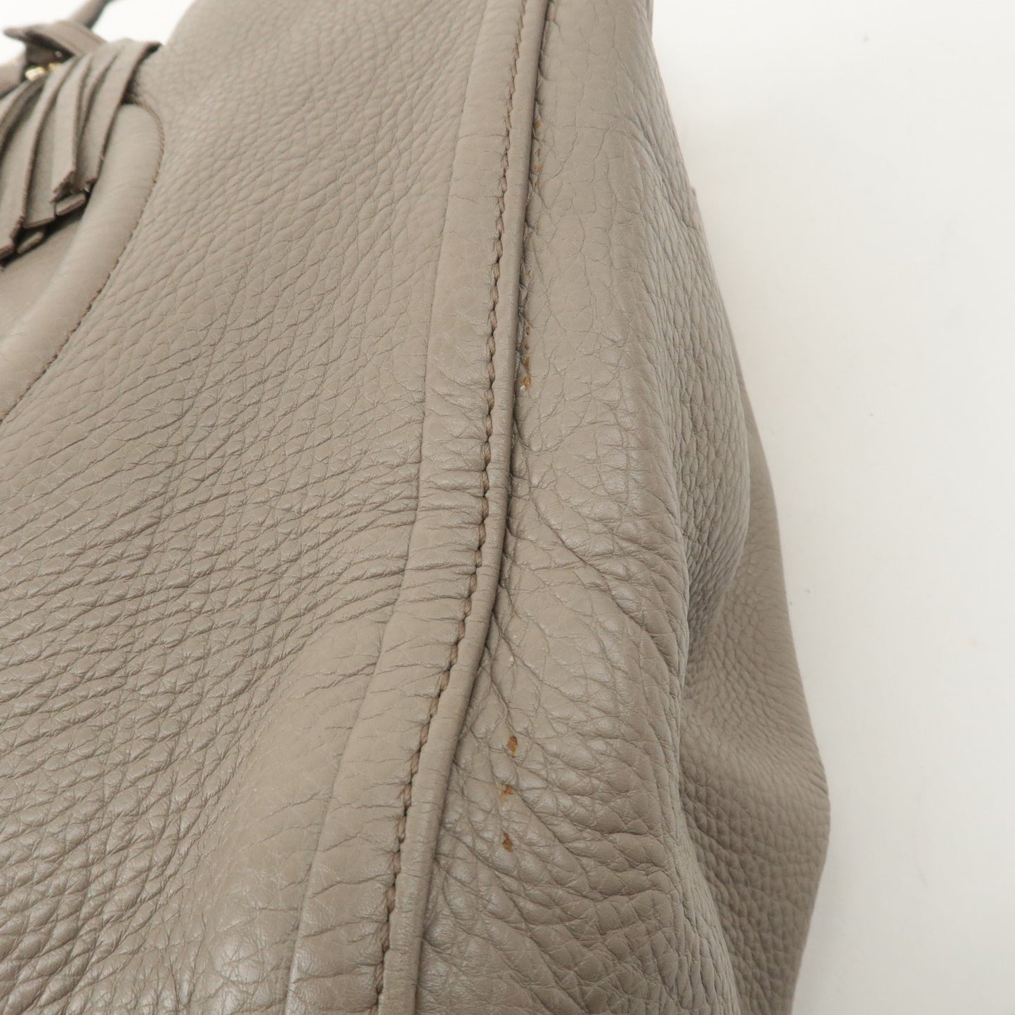 GUCCI SOHO Interlocking G Leather Shoulder Bag Graige 282309
