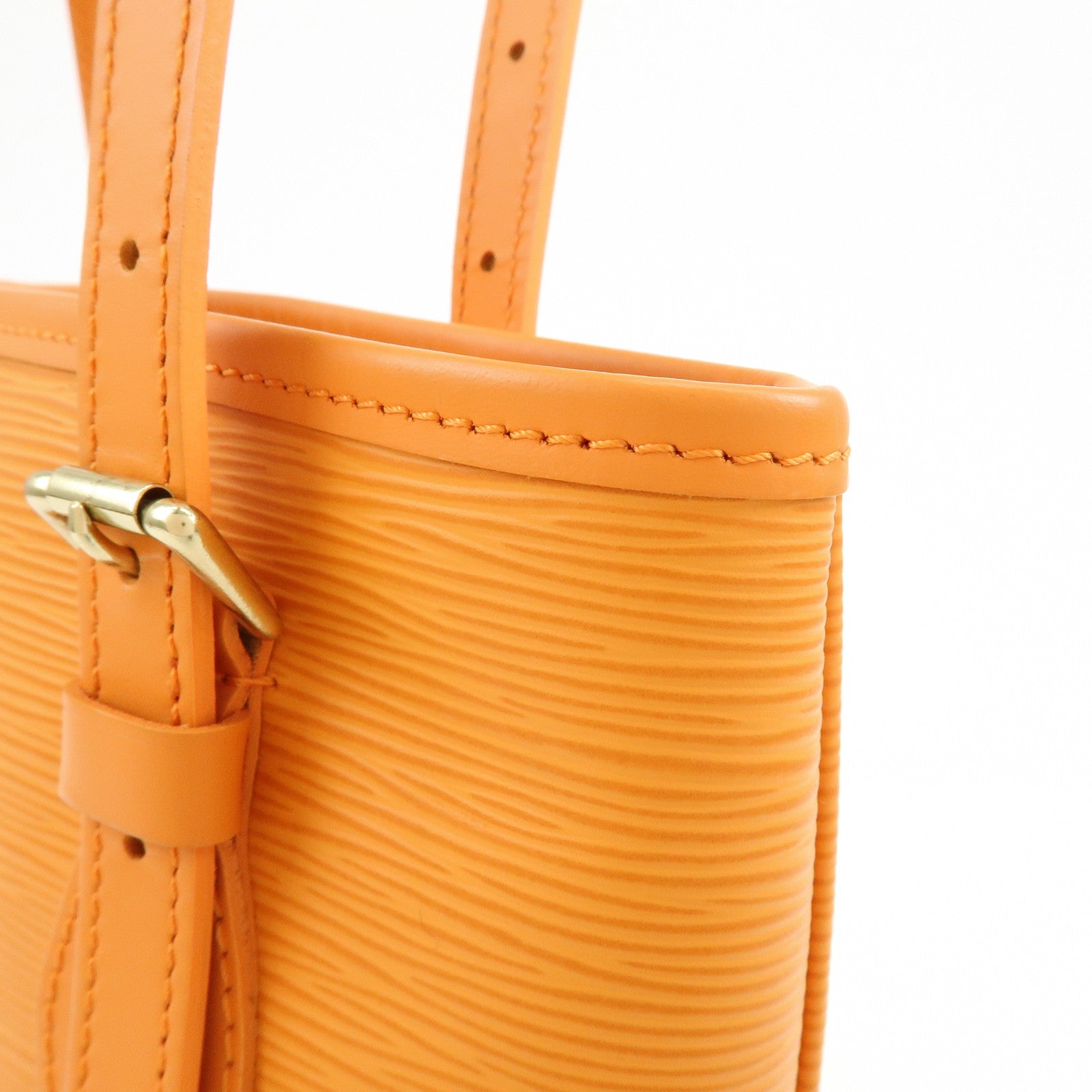 Louis Vuitton Epi Bucket PM Shoulder Bag Tote Bag Mandarin M5899H