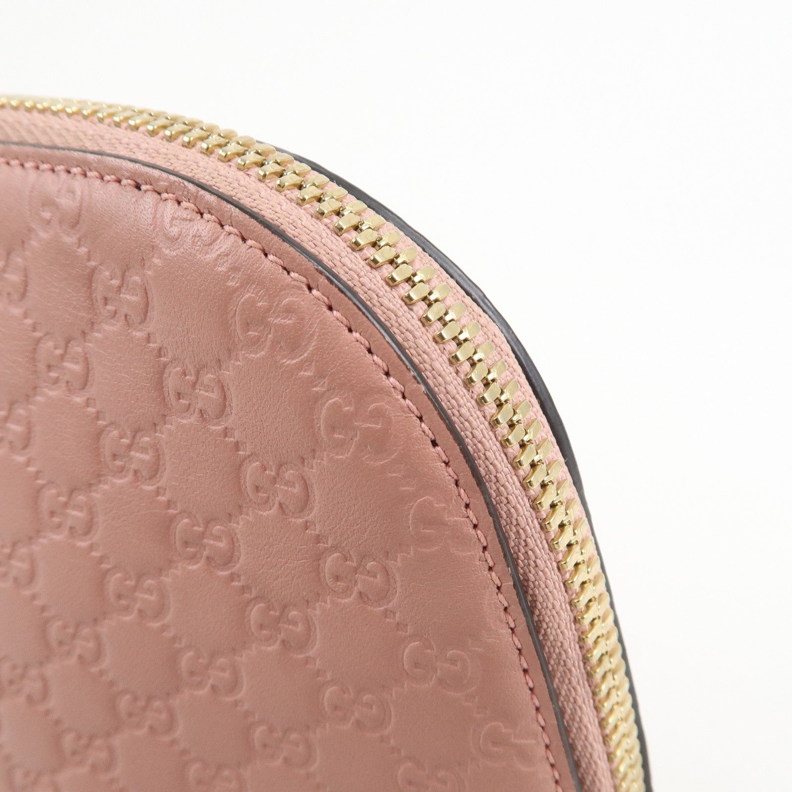 GUCCI Micro Guccissima Leather Cosmetic Pouch Pink 449893