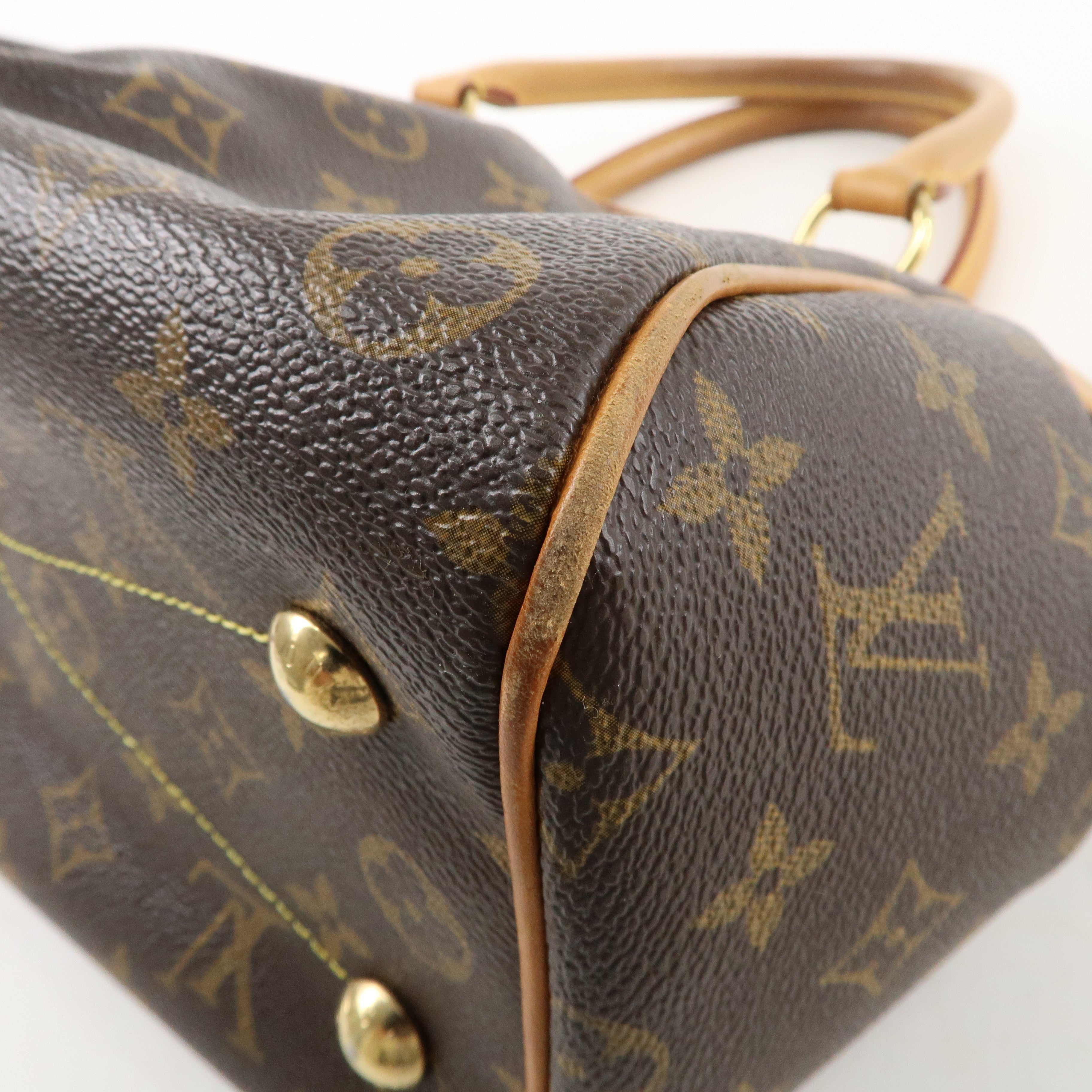 Louis Vuitton Monogram Tivoli PM Hand Bag Brown M40143