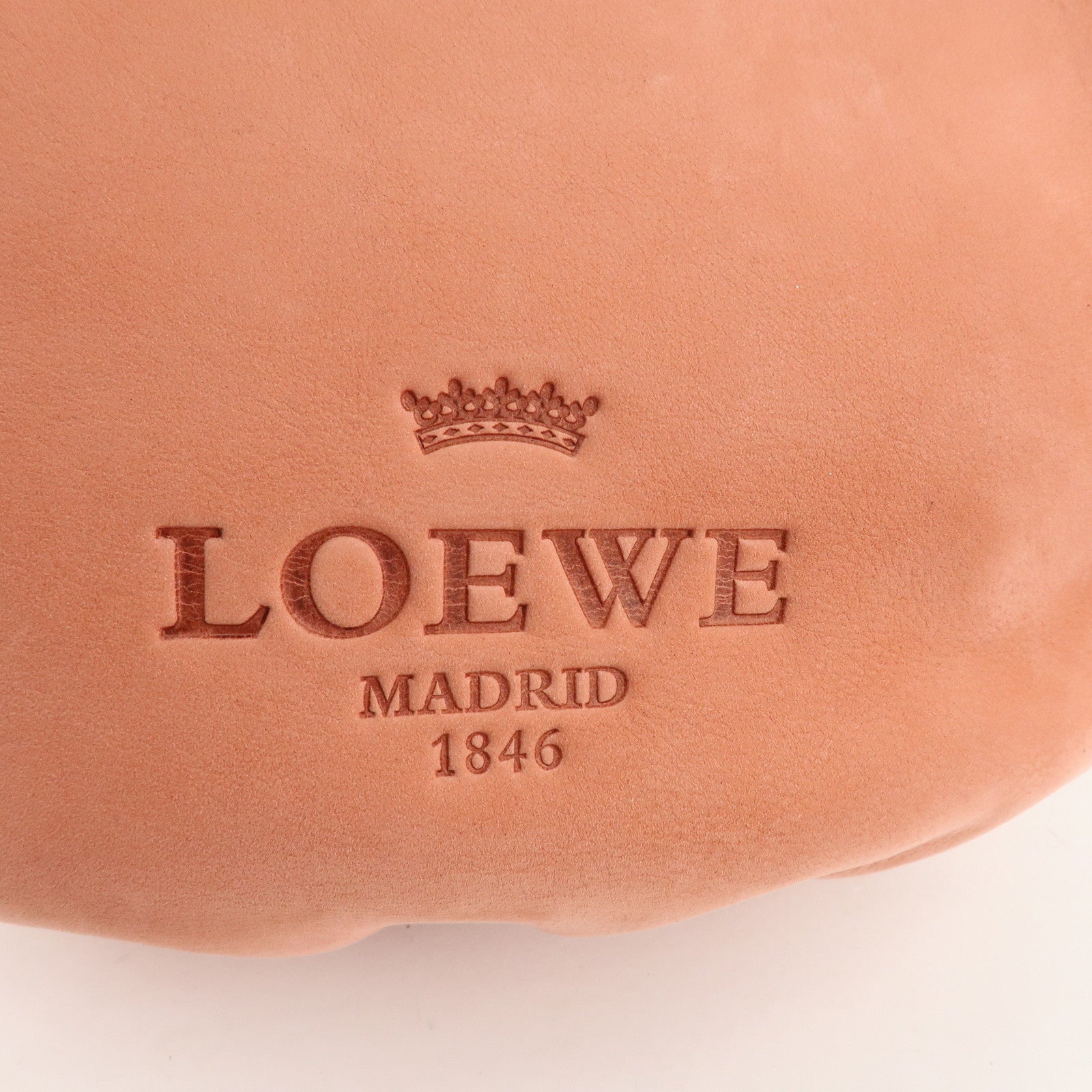 LOEWE Suede Shoulder Bag Hand Bag Pouch Pink