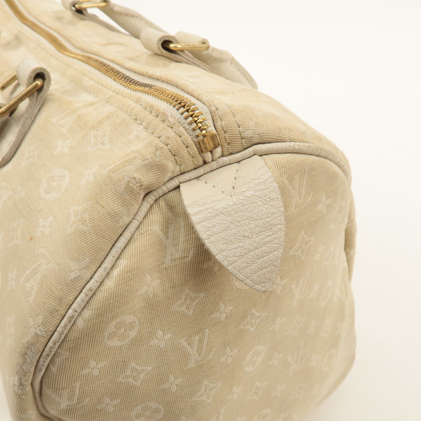 Louis Vuitton Monogram Mini Lin Speedy 30 Hand Bag M95319