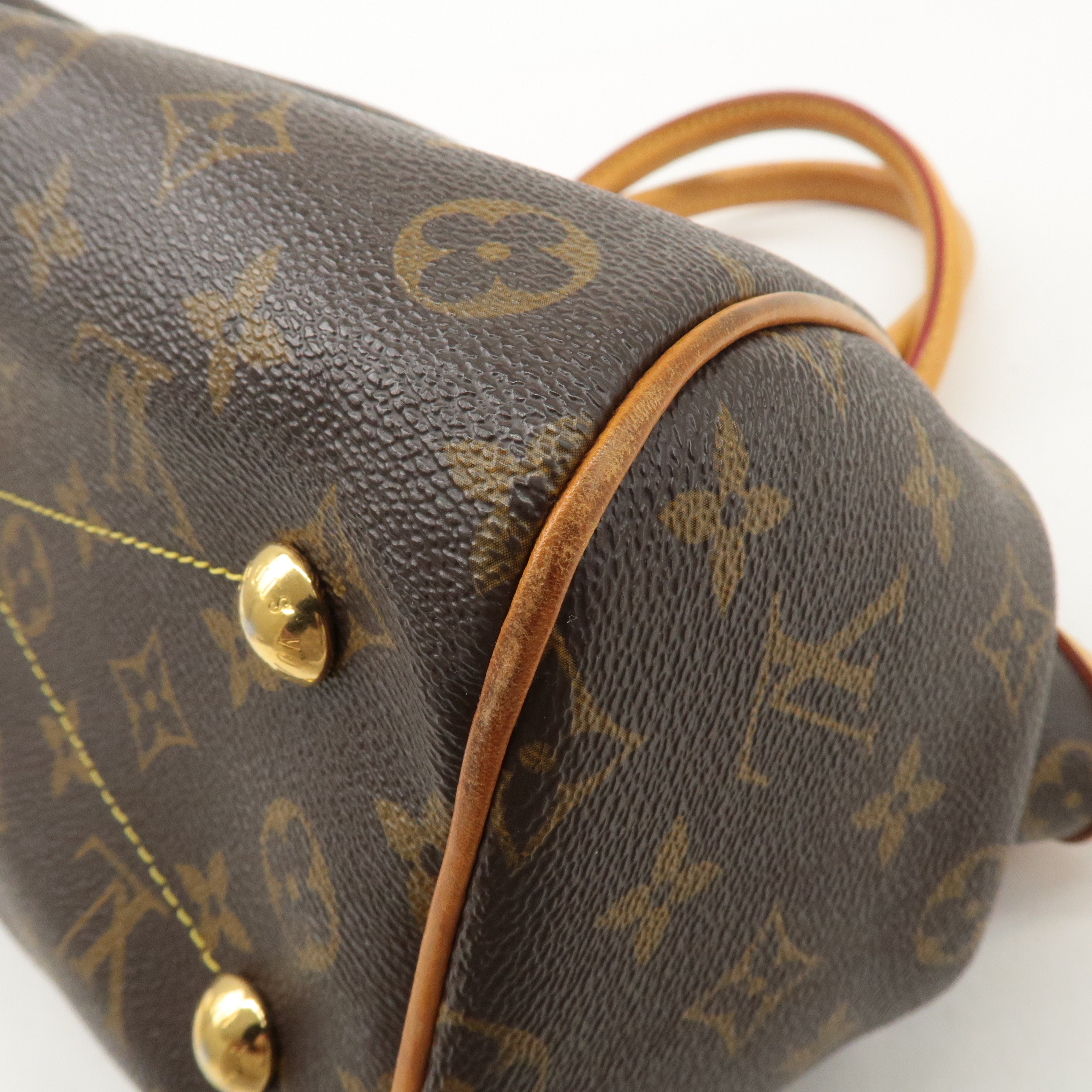 Louis Vuitton Monogram Tivoli PM Hand Bag Brown M40143