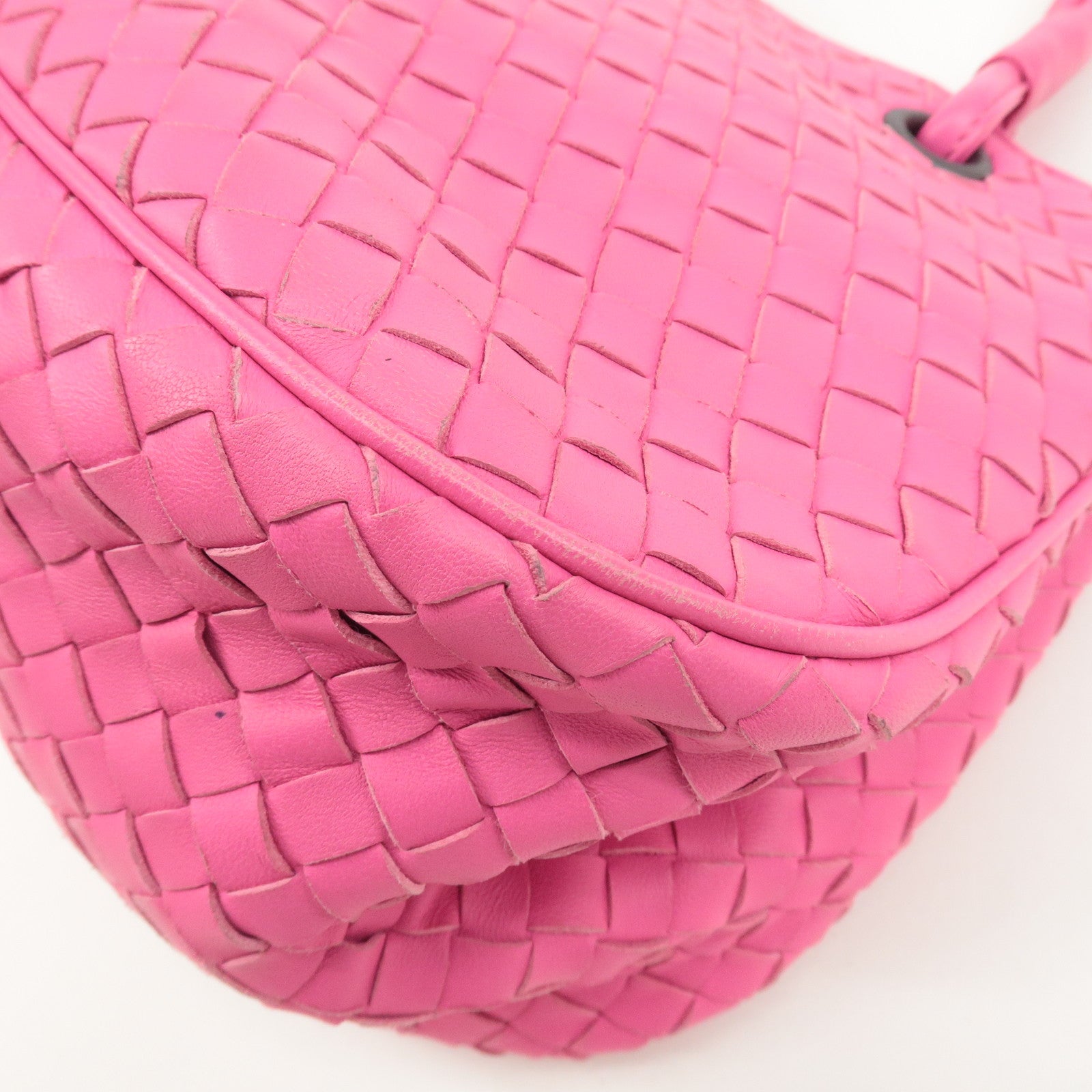 BOTTEGA VENETA Intrecciato Leather Handbag Pink