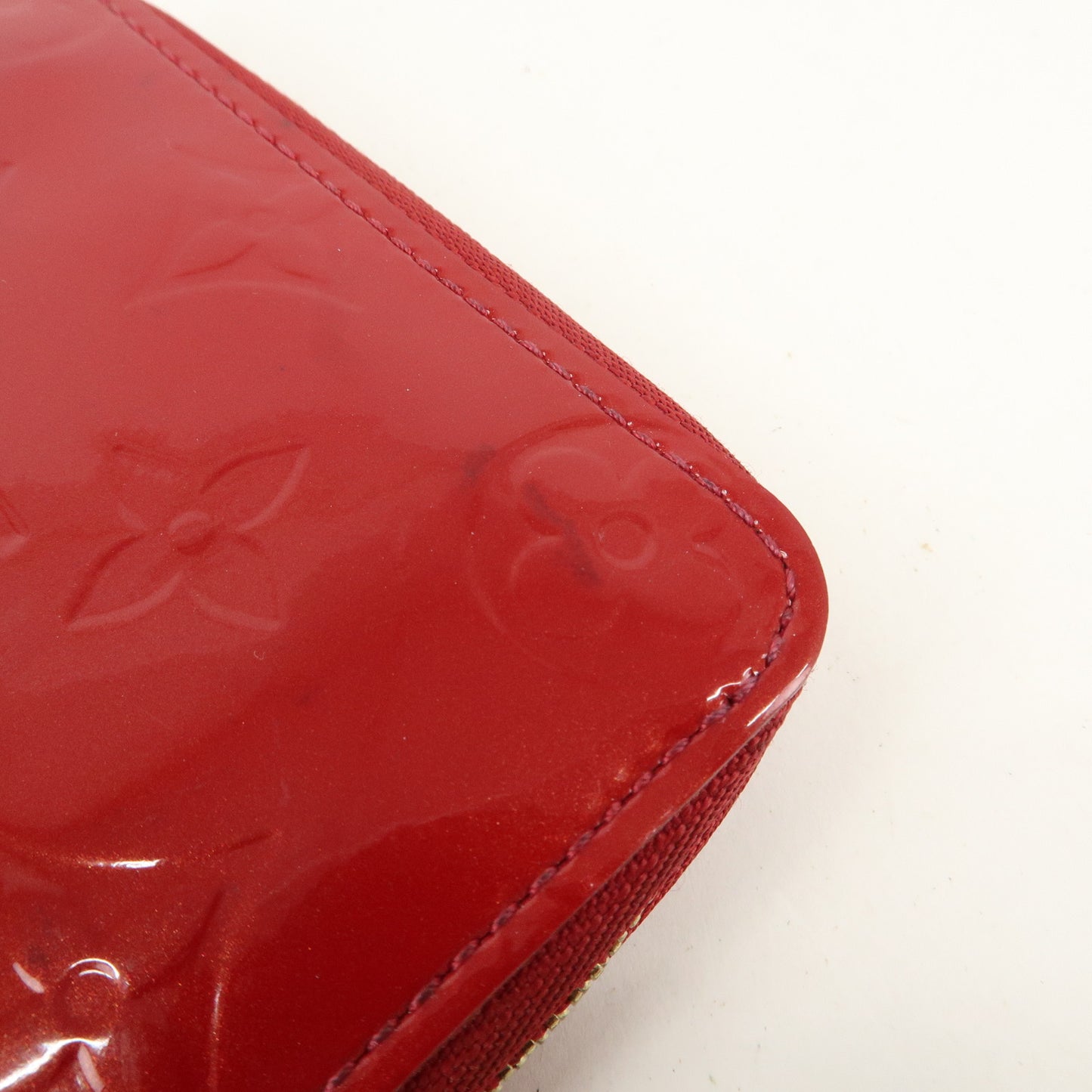 Louis Vuitton Monogram Vernis Zippy Coin Purse Case M93608 Red