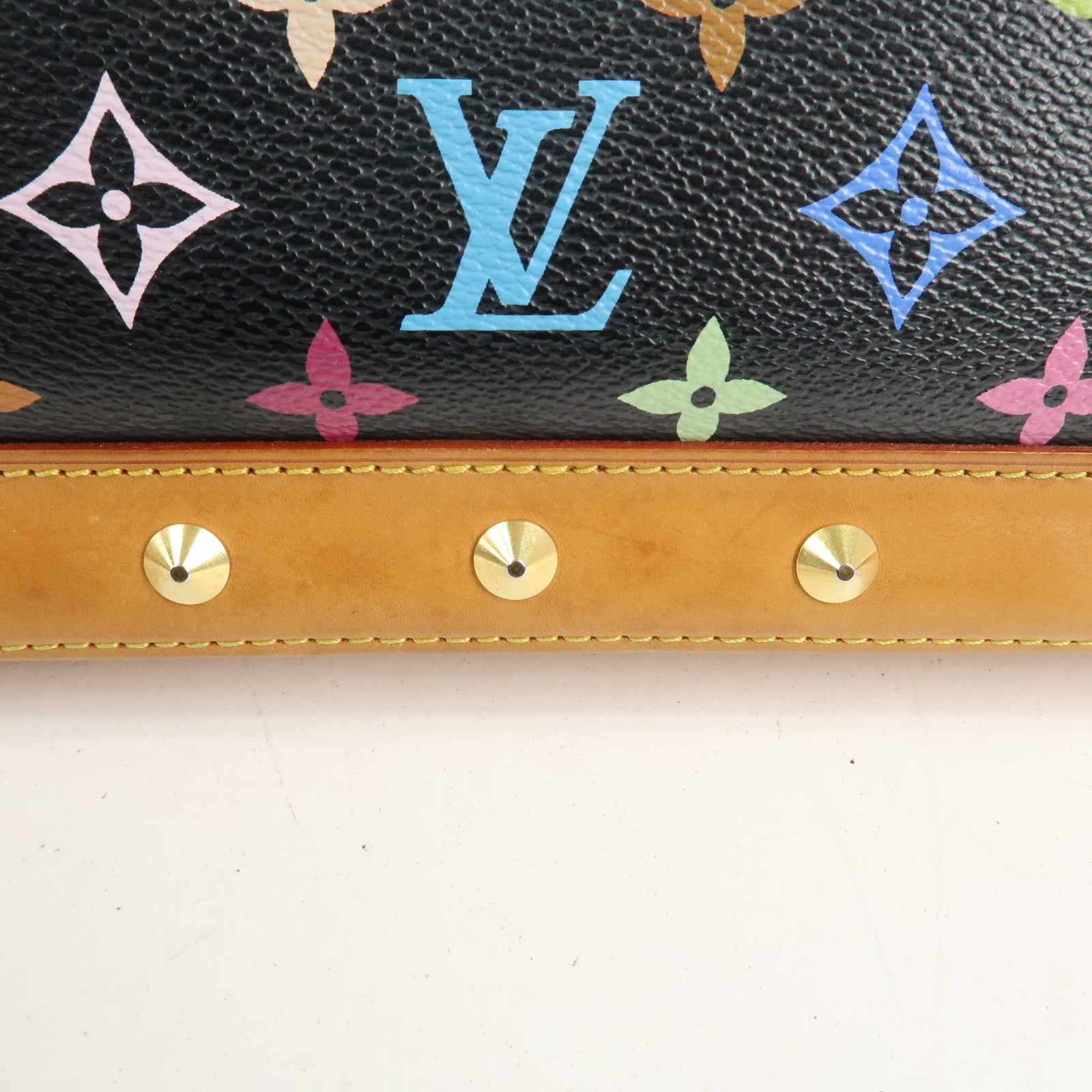 Louis Vuitton Monogram Multicolor Alma Hand Bag Noir M92646