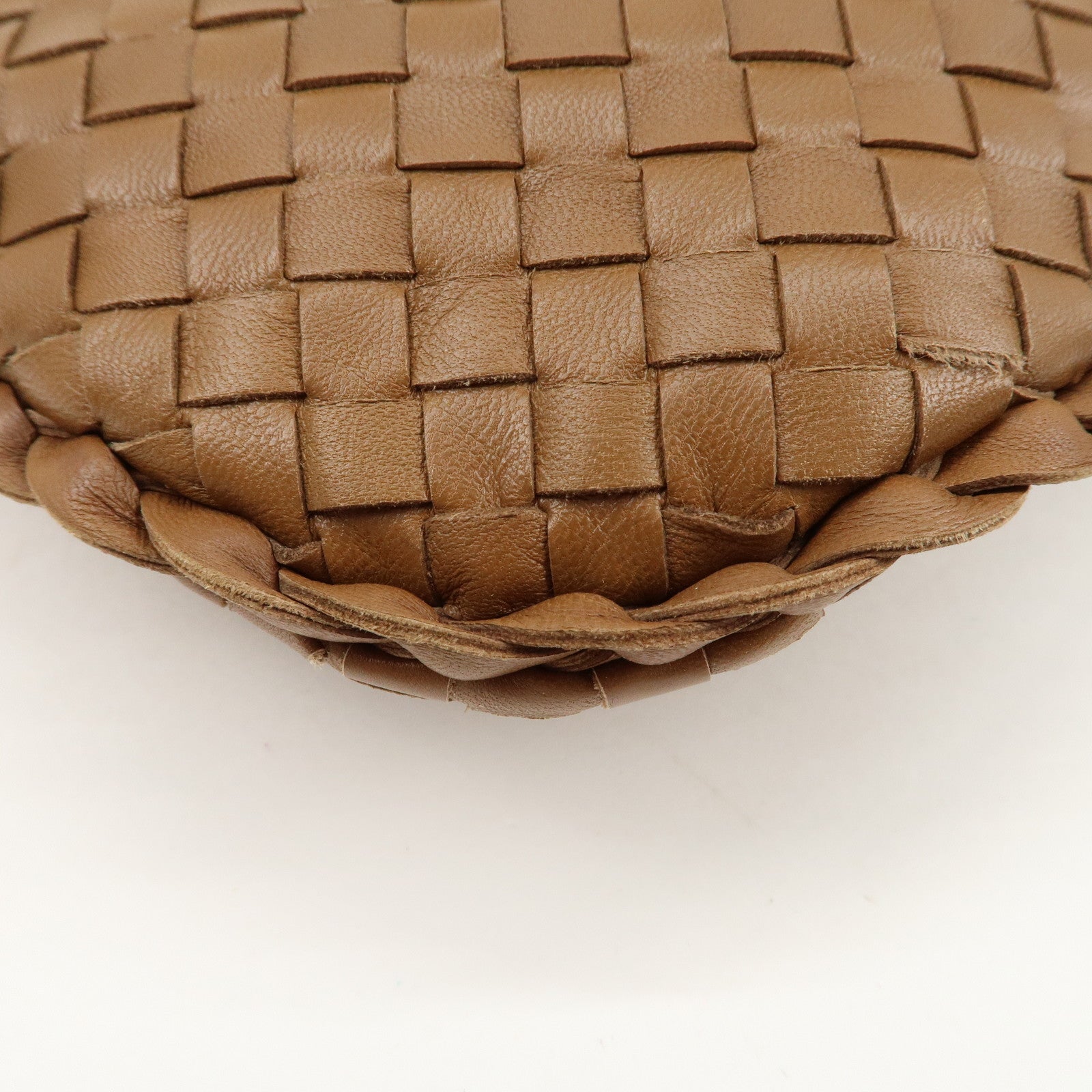 BOTTEGA VENETA Hobo Intrecciato Leather Shoulder Bag Brown 115653