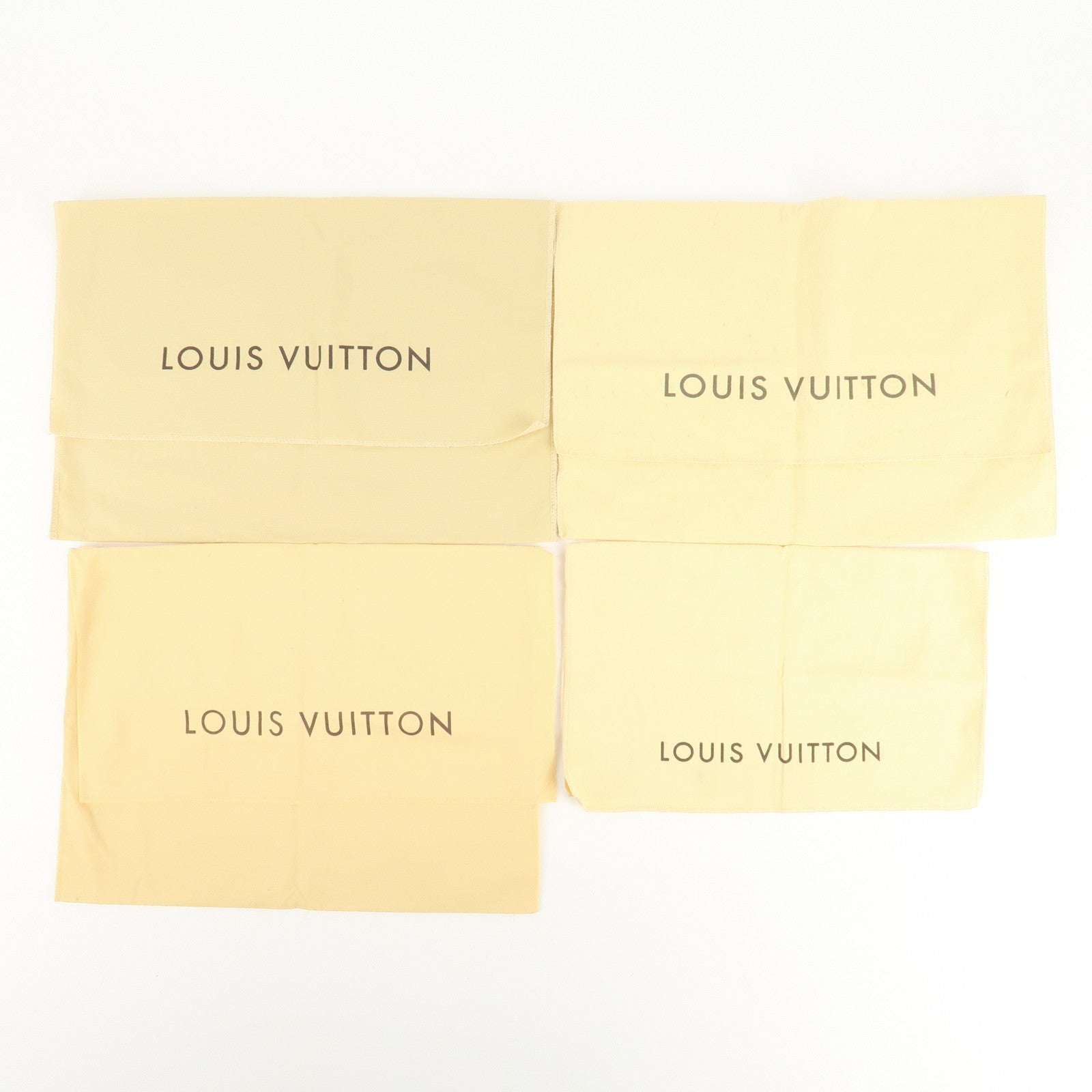 Louis Vuitton Set of 10 Dust Bag Storage Bag Flap Style Beige