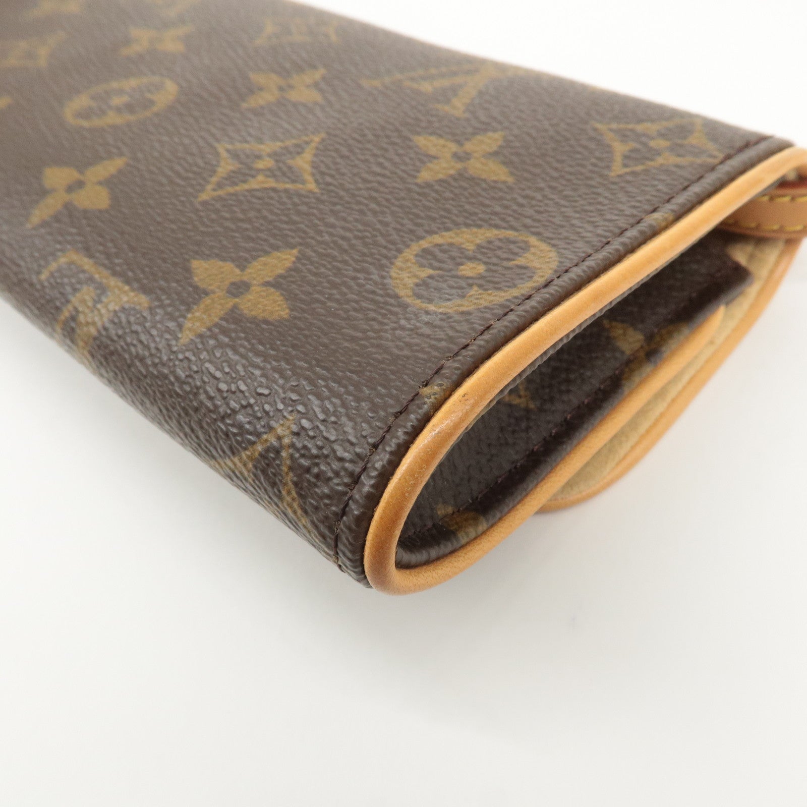 Louis Vuitton Monogram Pochette Twin PM 2Way Bag Brown M51854 Used