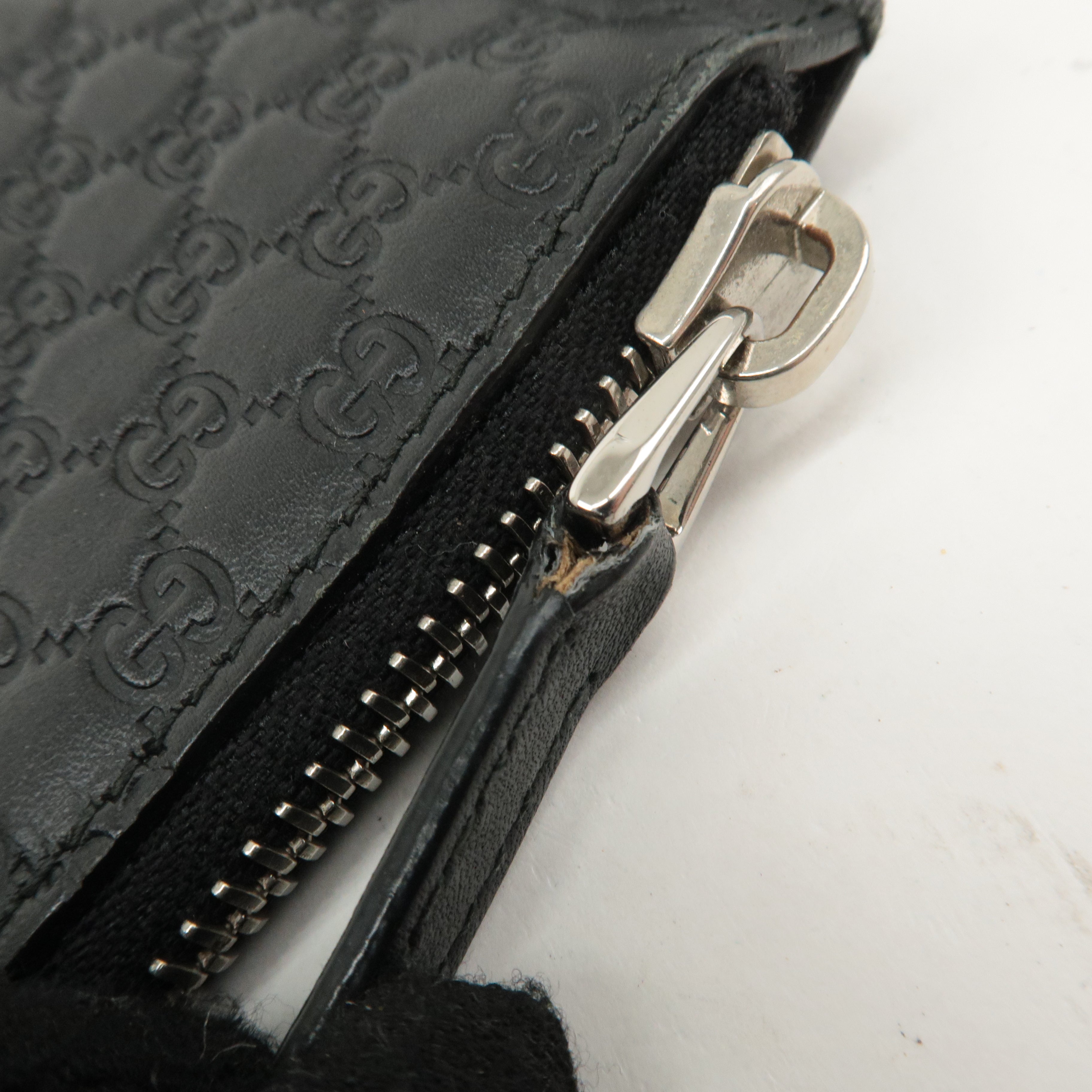 GUCCI Micro Guccissima Leather Clutch Bag Black 544477