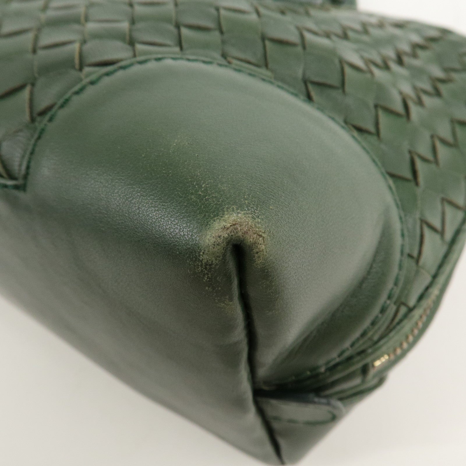 BOTTEGA VENETA Intrecciato Leather Hand Bag Green 192938