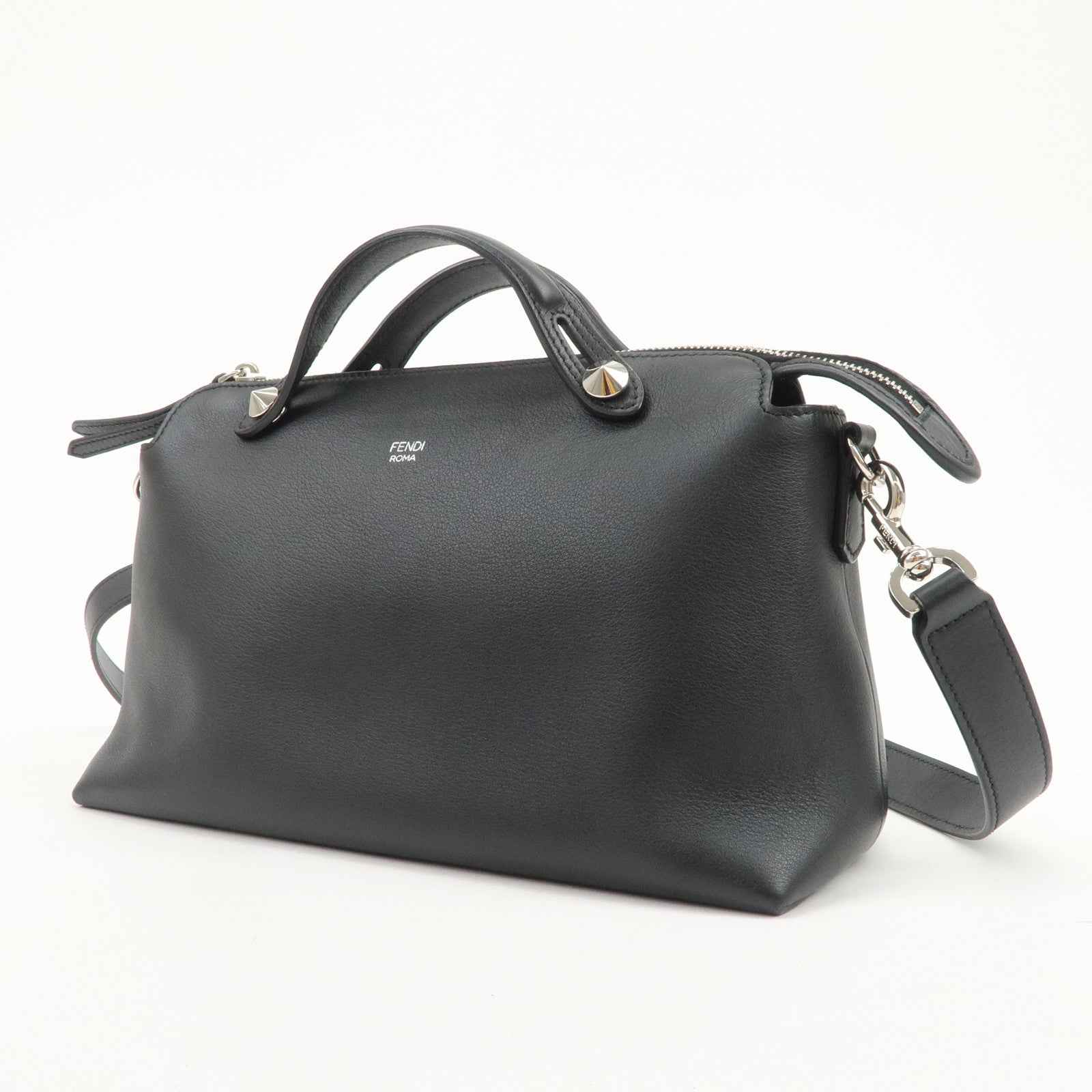 FENDI BY THE WAY MEDIUM 2Way Bag Shoulder Bag Black 8BL124